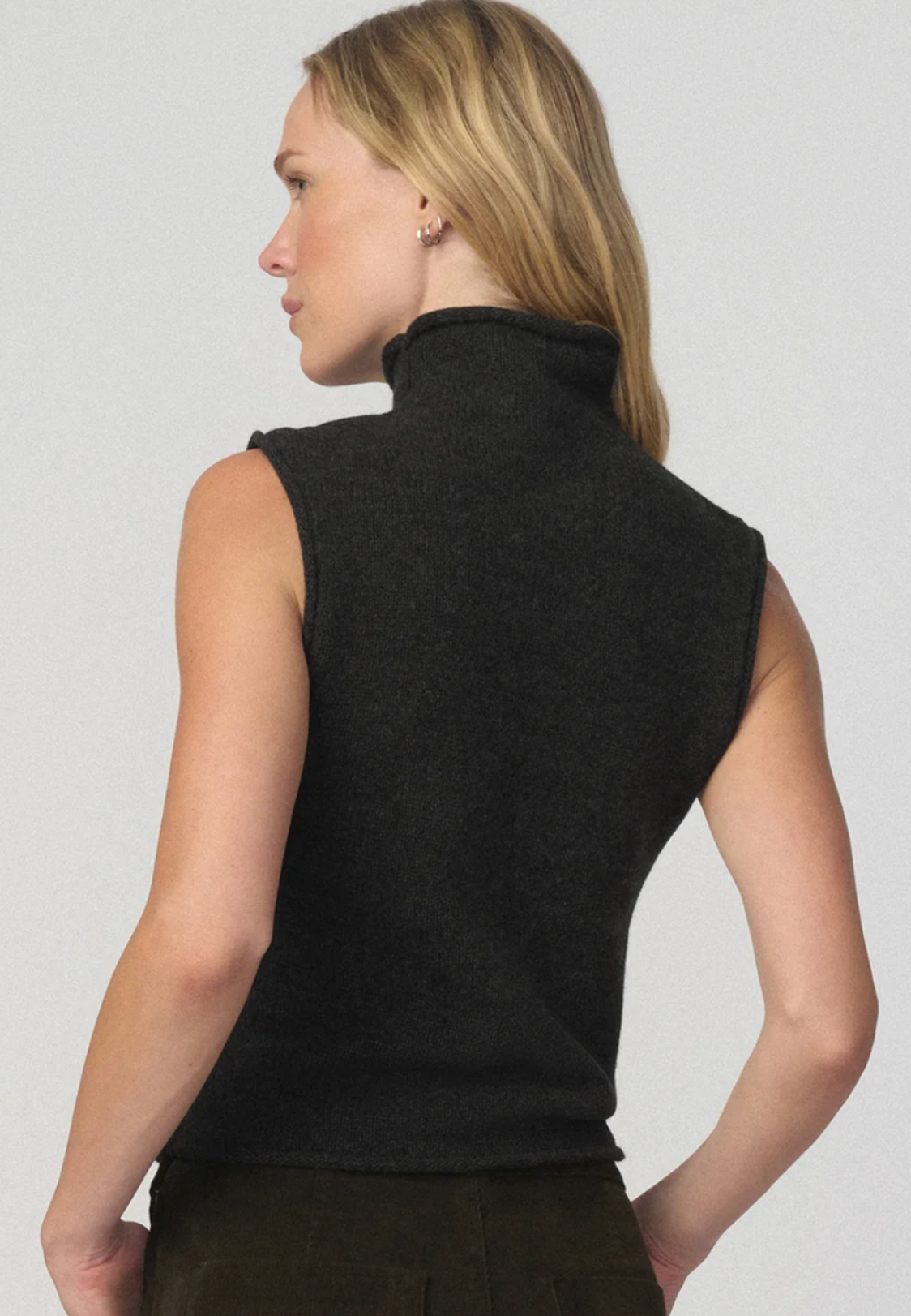 The Stevie Sleeveless Roll Neck Sweater