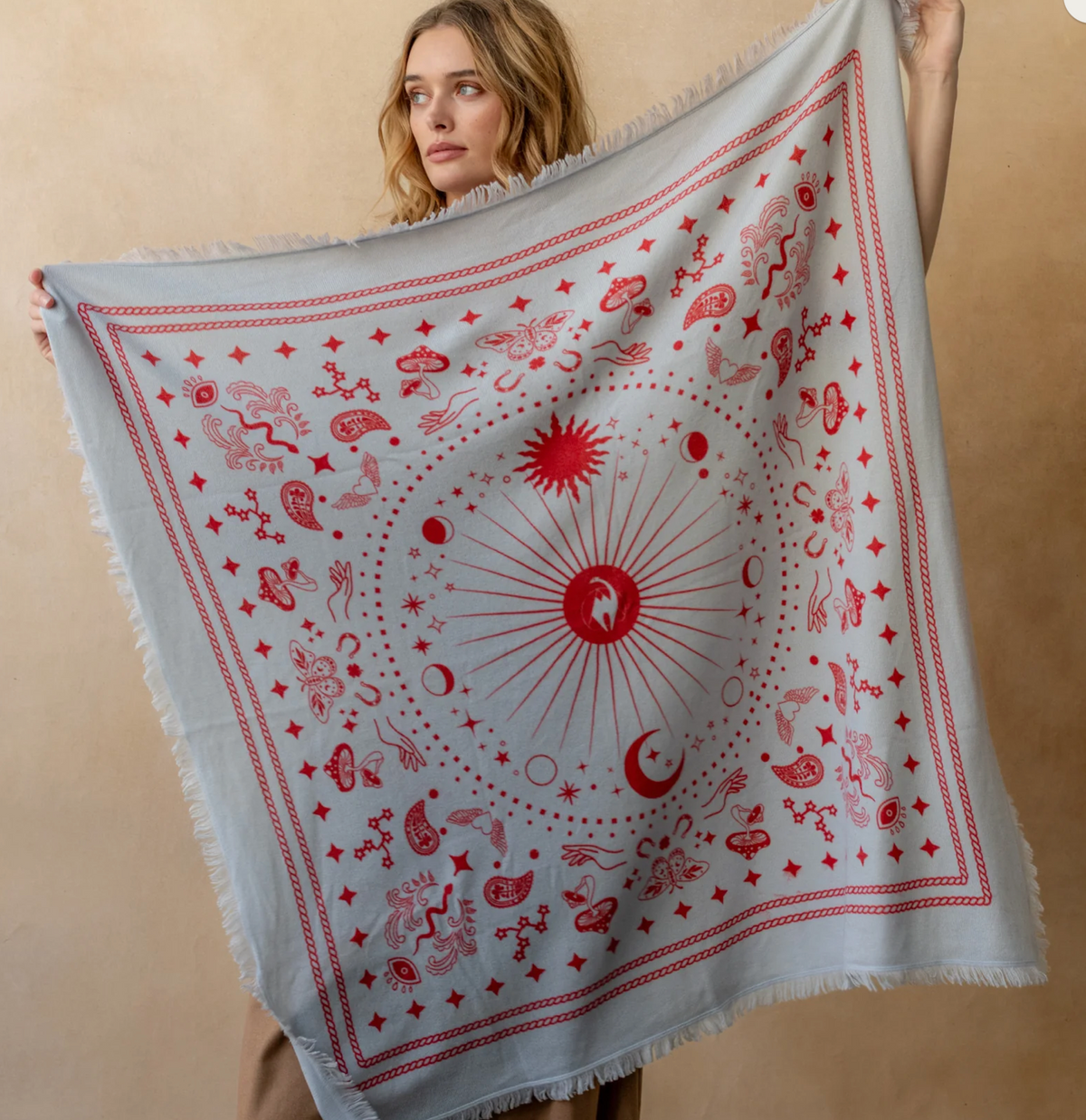 Cosmic Rodeo Cashmere Bandana Sweater Wrap