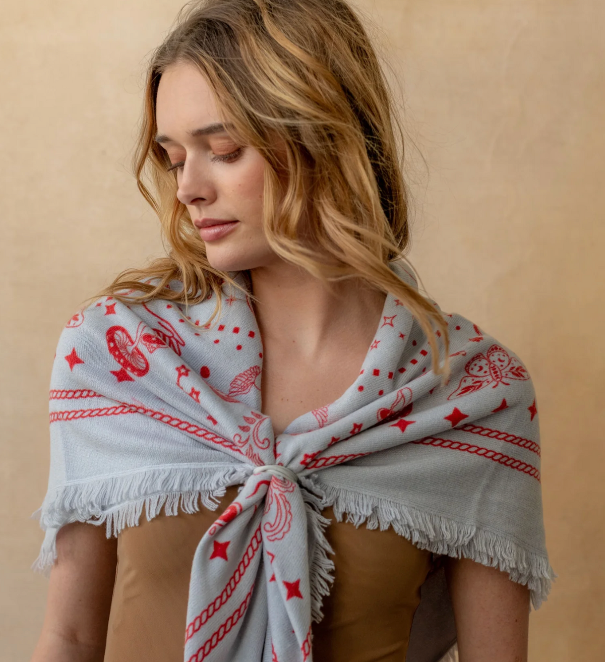 Cosmic Rodeo Cashmere Bandana Sweater Wrap
