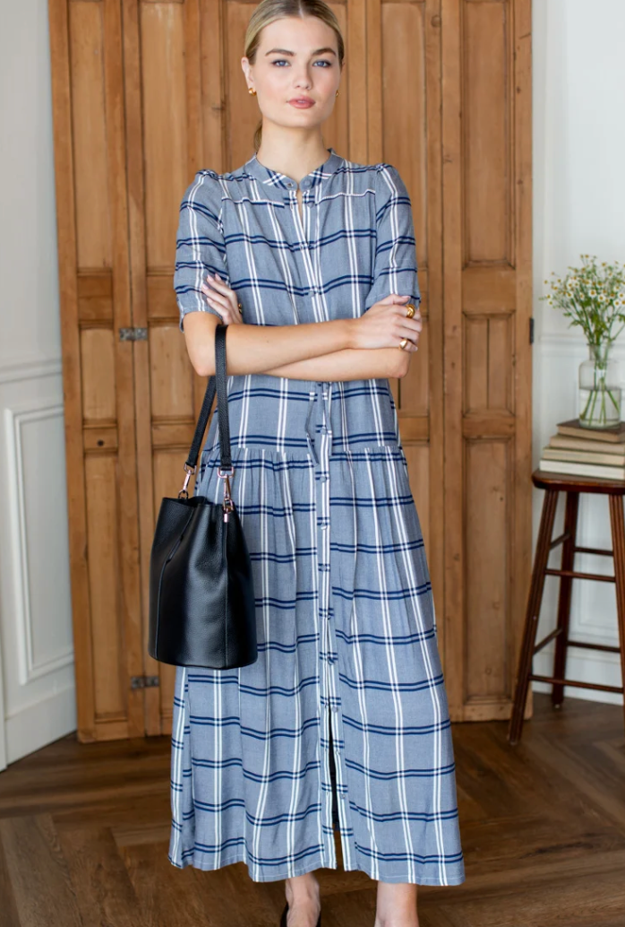 Lucy 4 Basque- Sky Plaid