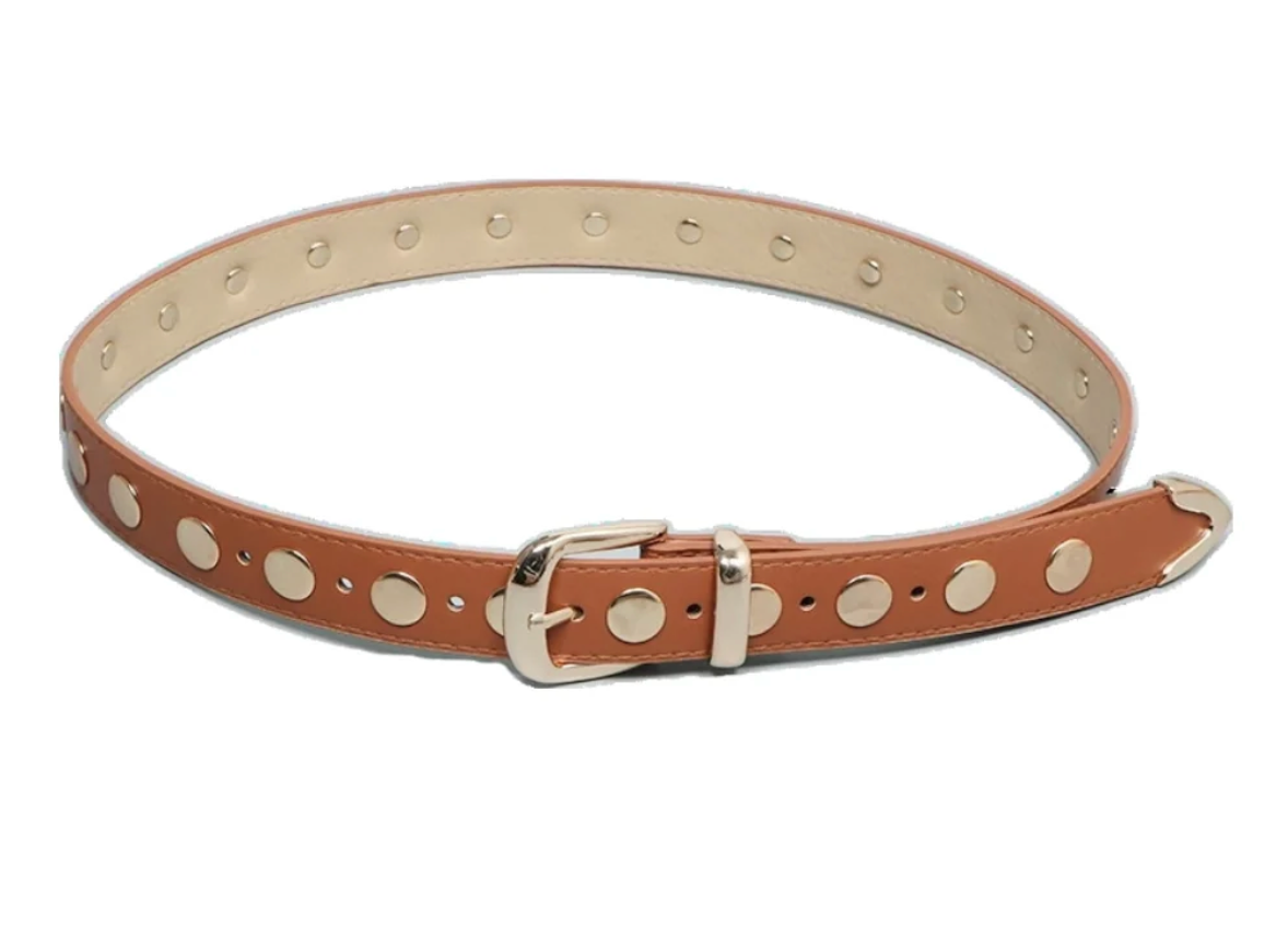 Fully Studded Belt Saddle - Gold