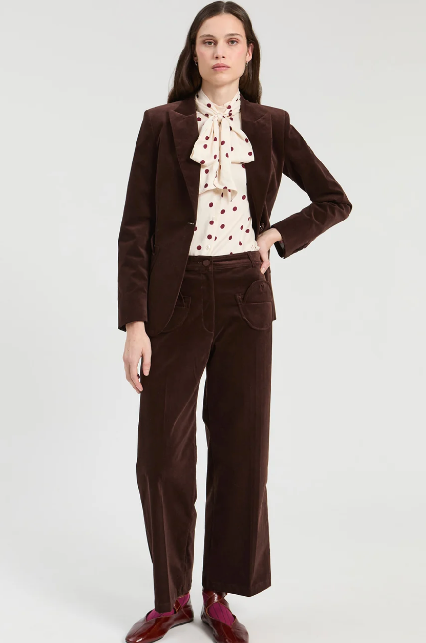 BROWN VELVET TROUSERS