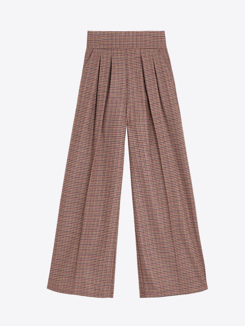 Blue and Green Plaid Trousers