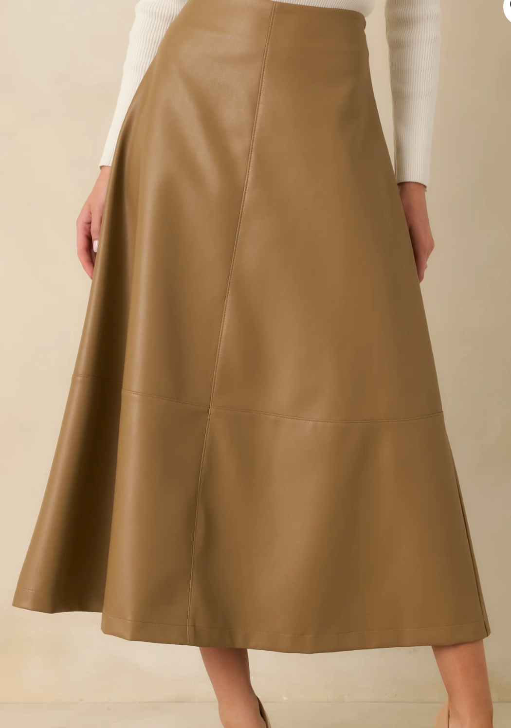 Callahan Vegan Leather Skirt