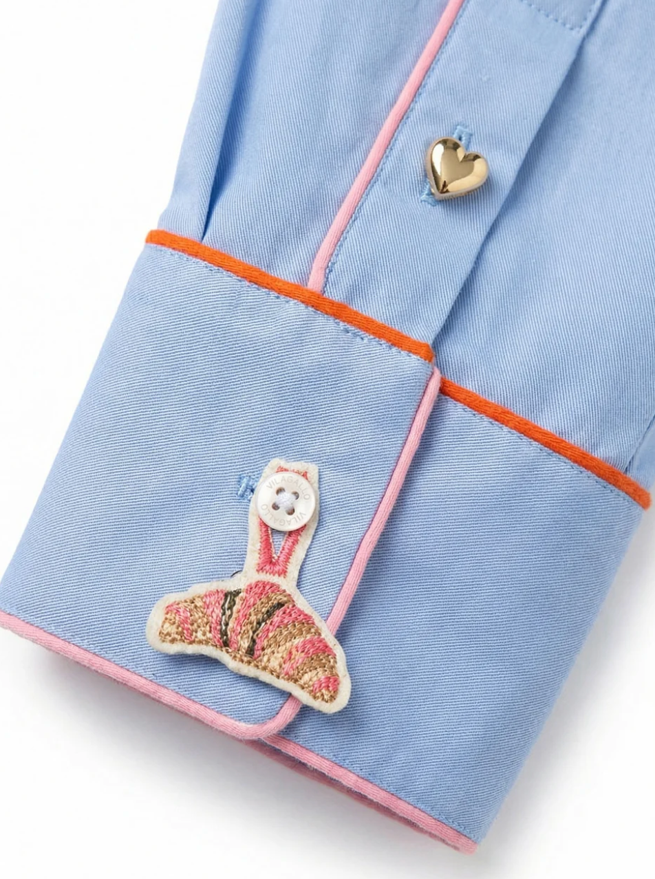 Videa Shirt- Blue Twill