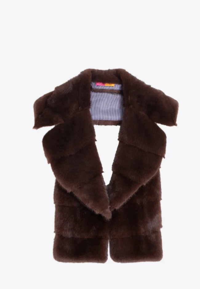 Mink Fur Collar- Brown