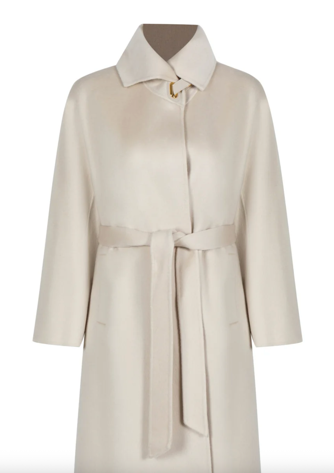 Beige Marina Wool Long Coat