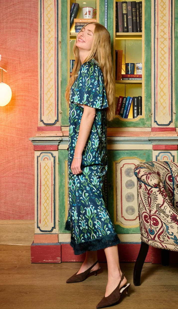 Georgia Dress- Peacock Navy