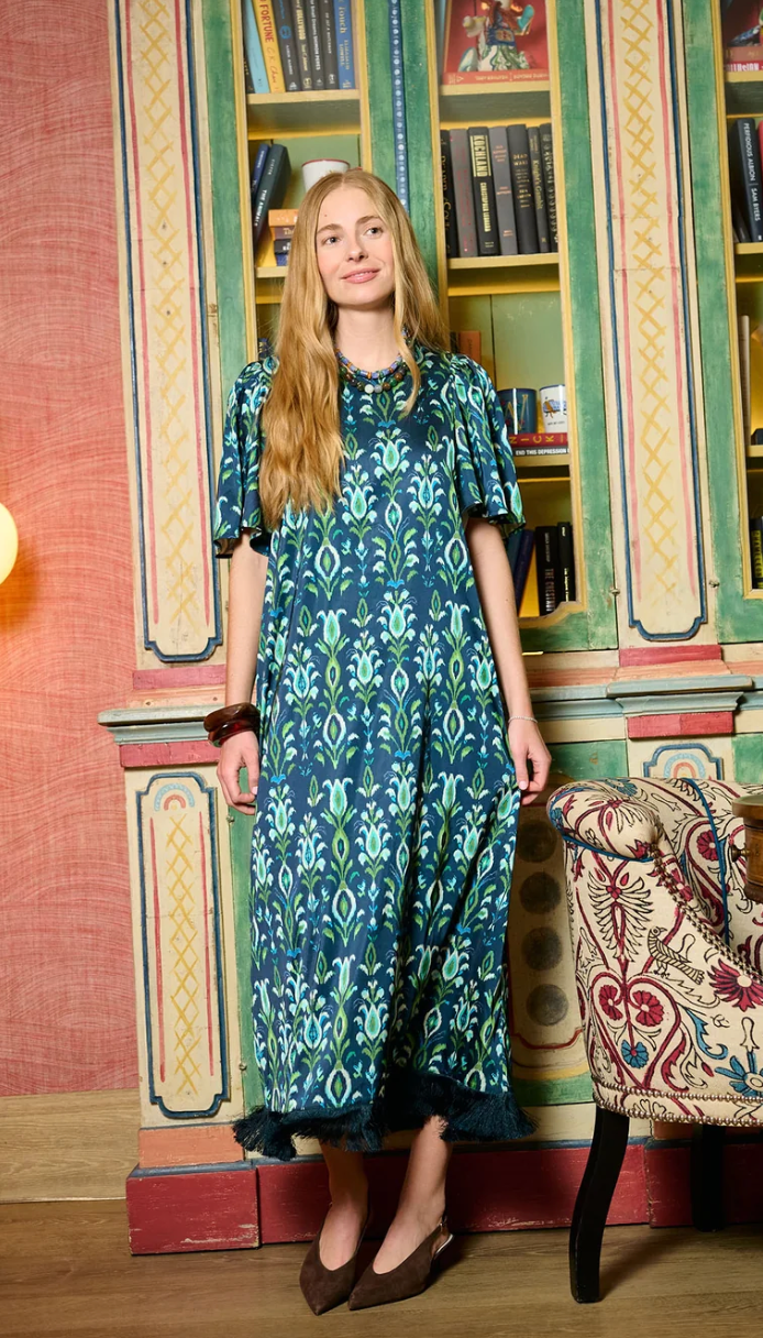 Georgia Dress- Peacock Navy