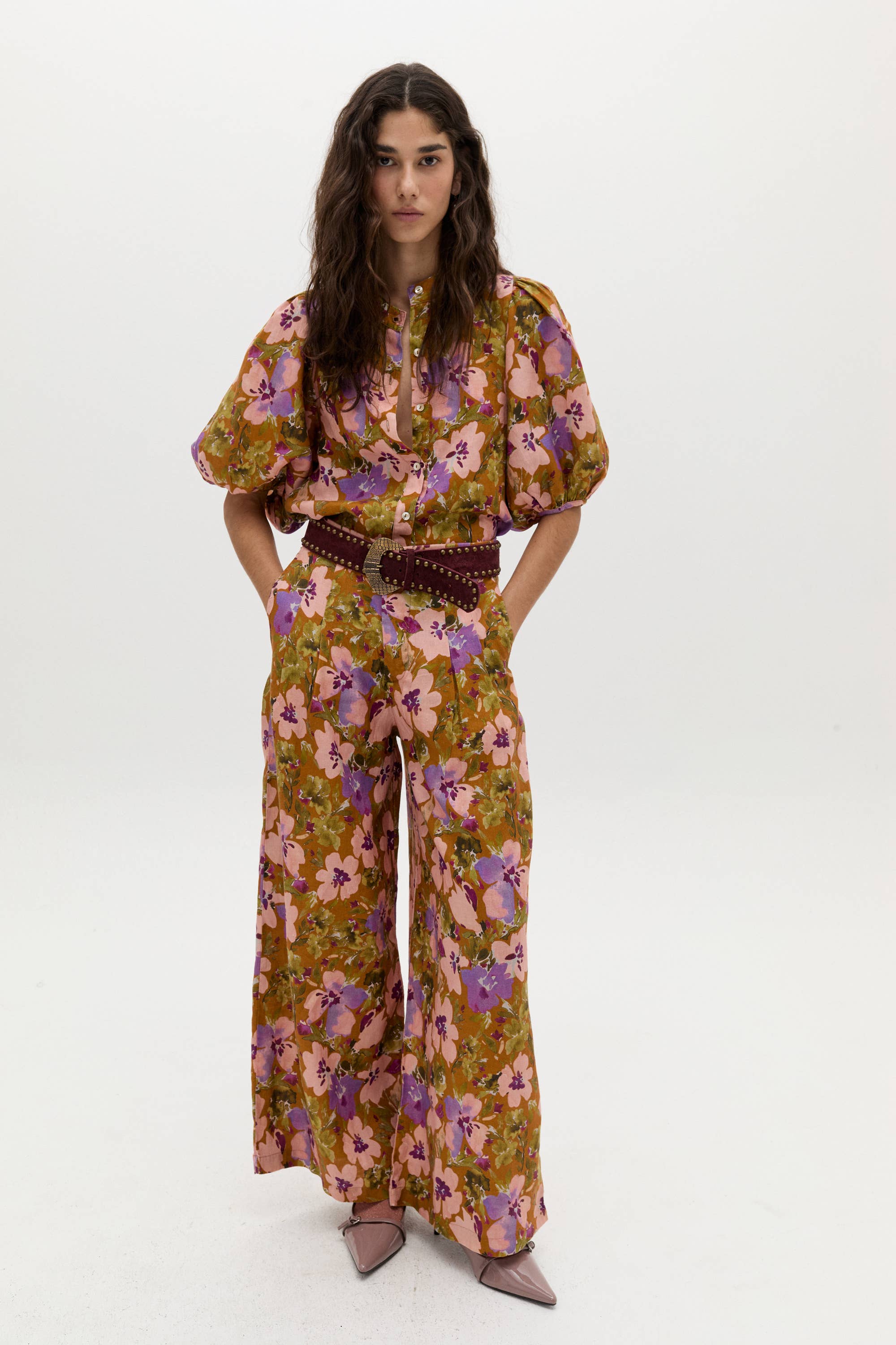 Bubble Linen Shirt - Marly Print