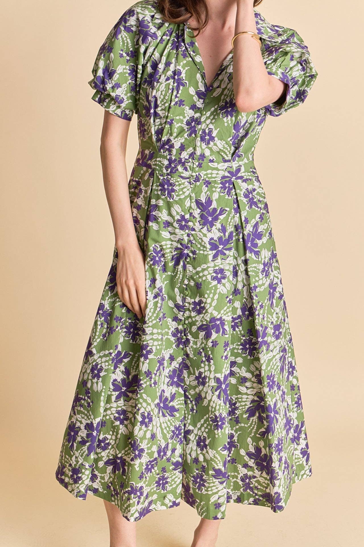 Floral Printed Midi Dress