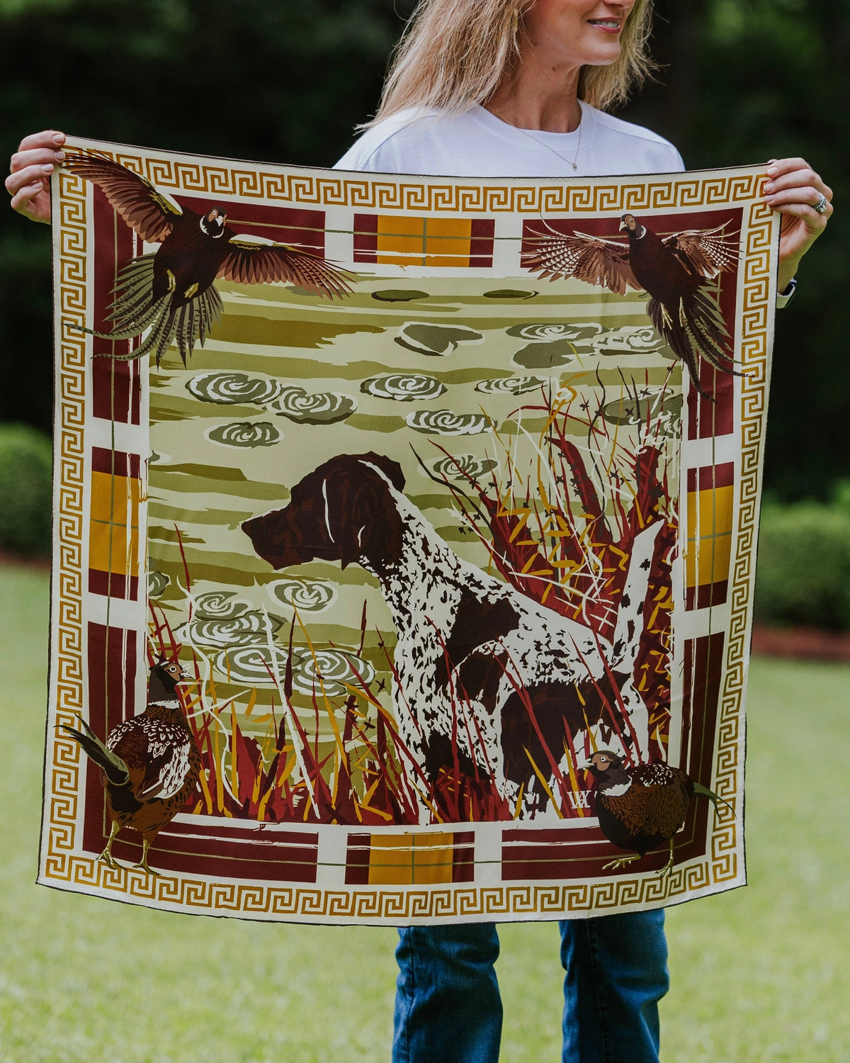 Clay Pheasant Watch Silk Scarf