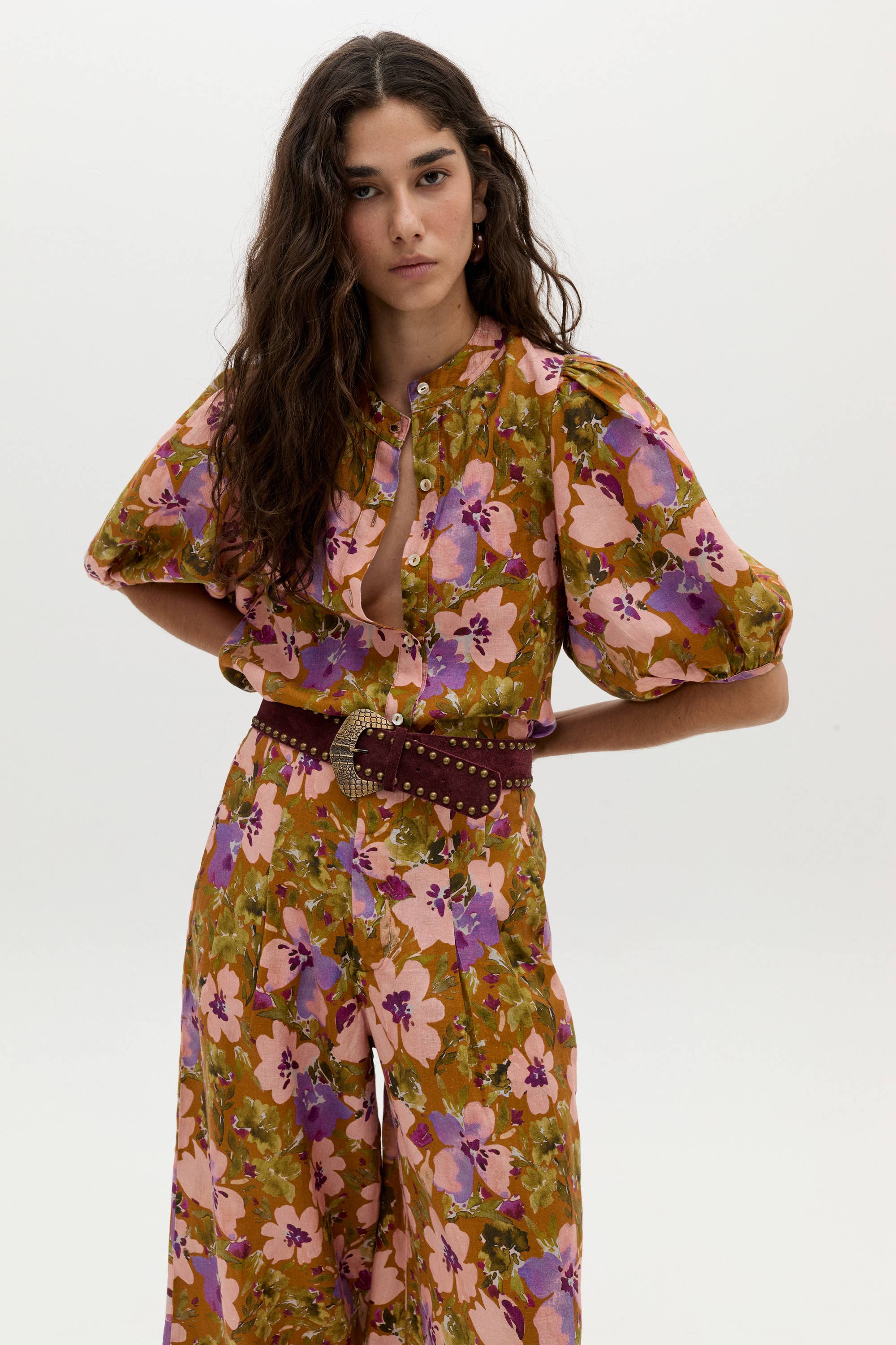 Bubble Linen Shirt - Marly Print