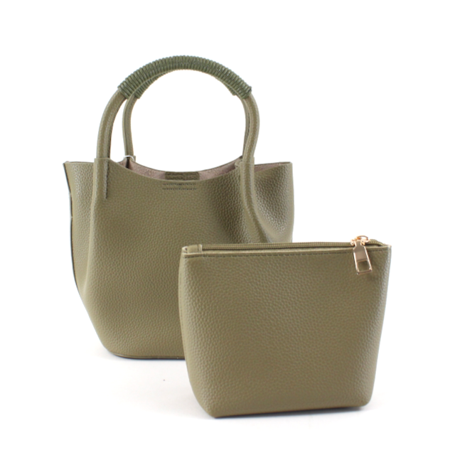 Small Tote Crossbody Bag w/Cosmetic Pouch