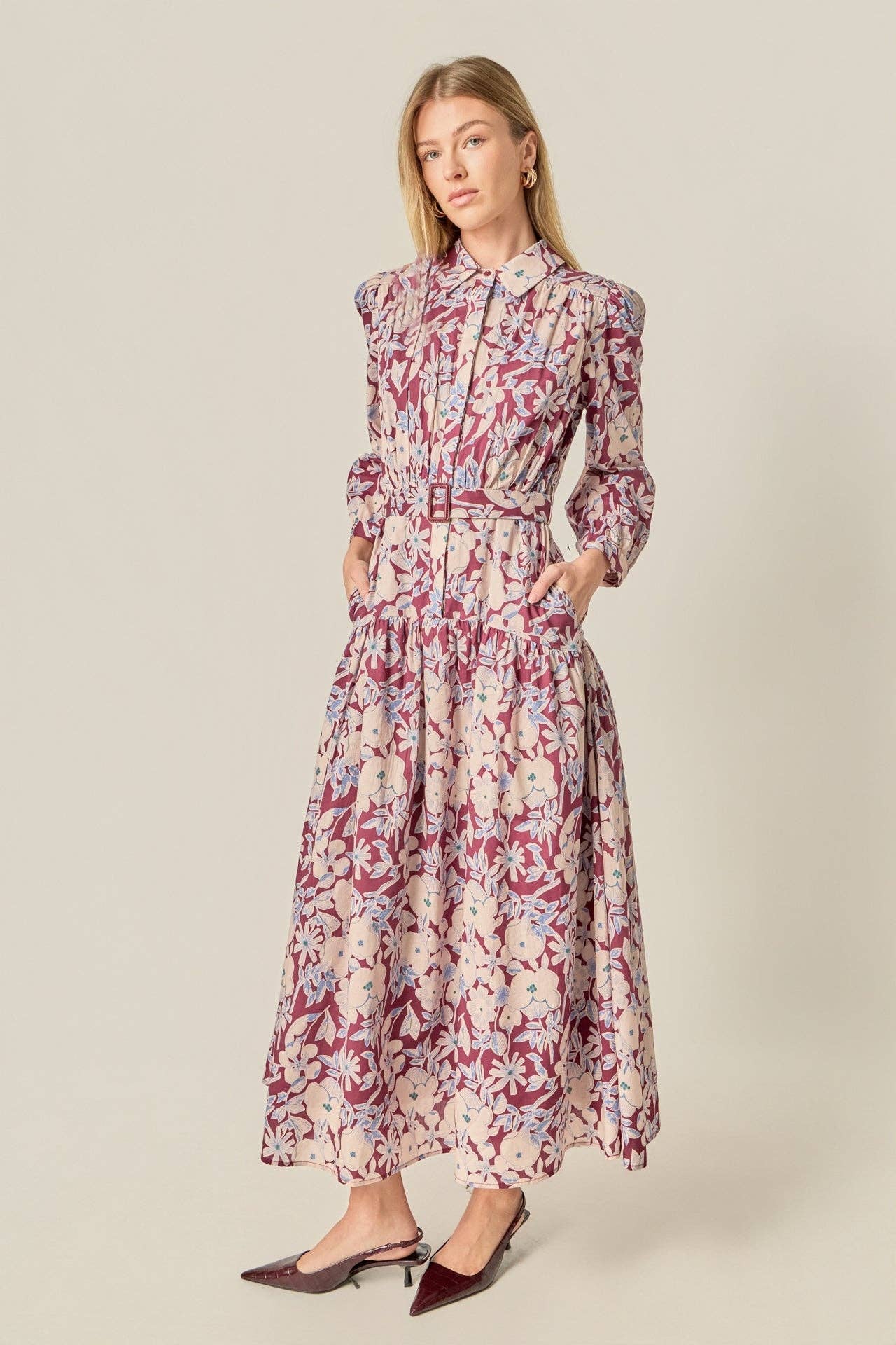 Printed Midi Dress