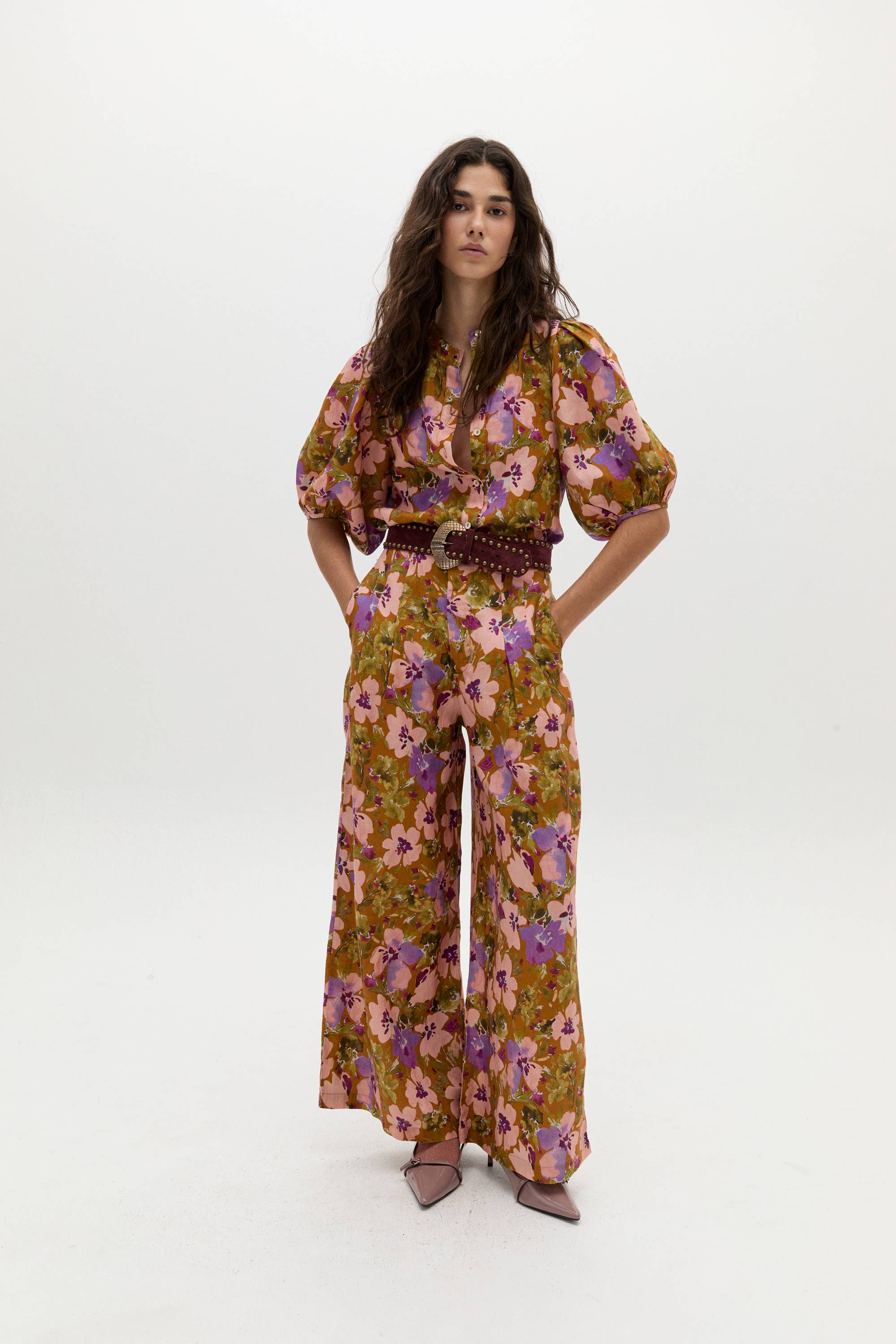 Bubble Linen Shirt - Marly Print