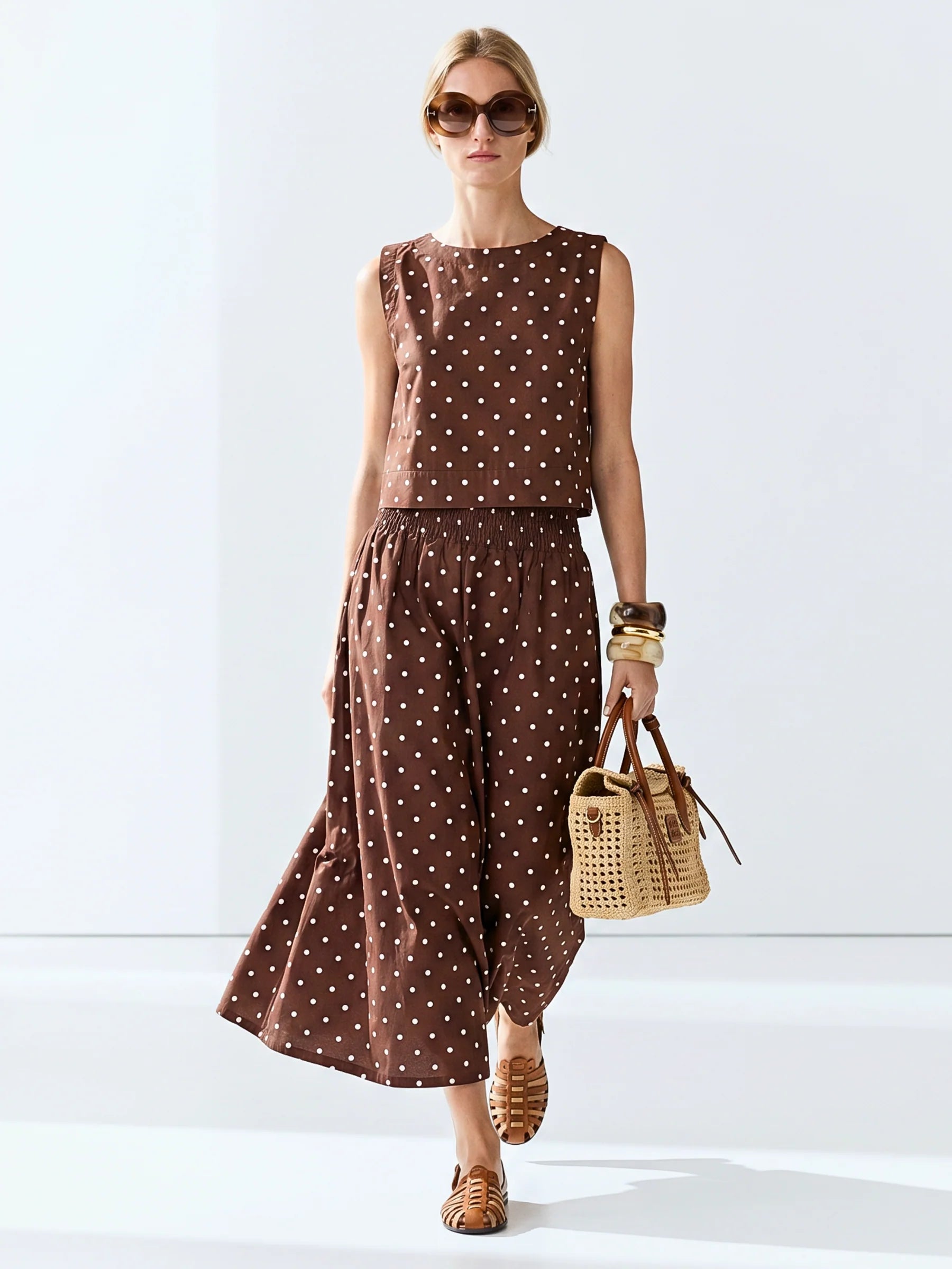 Willow Skirt- Chocolate Polka Dot