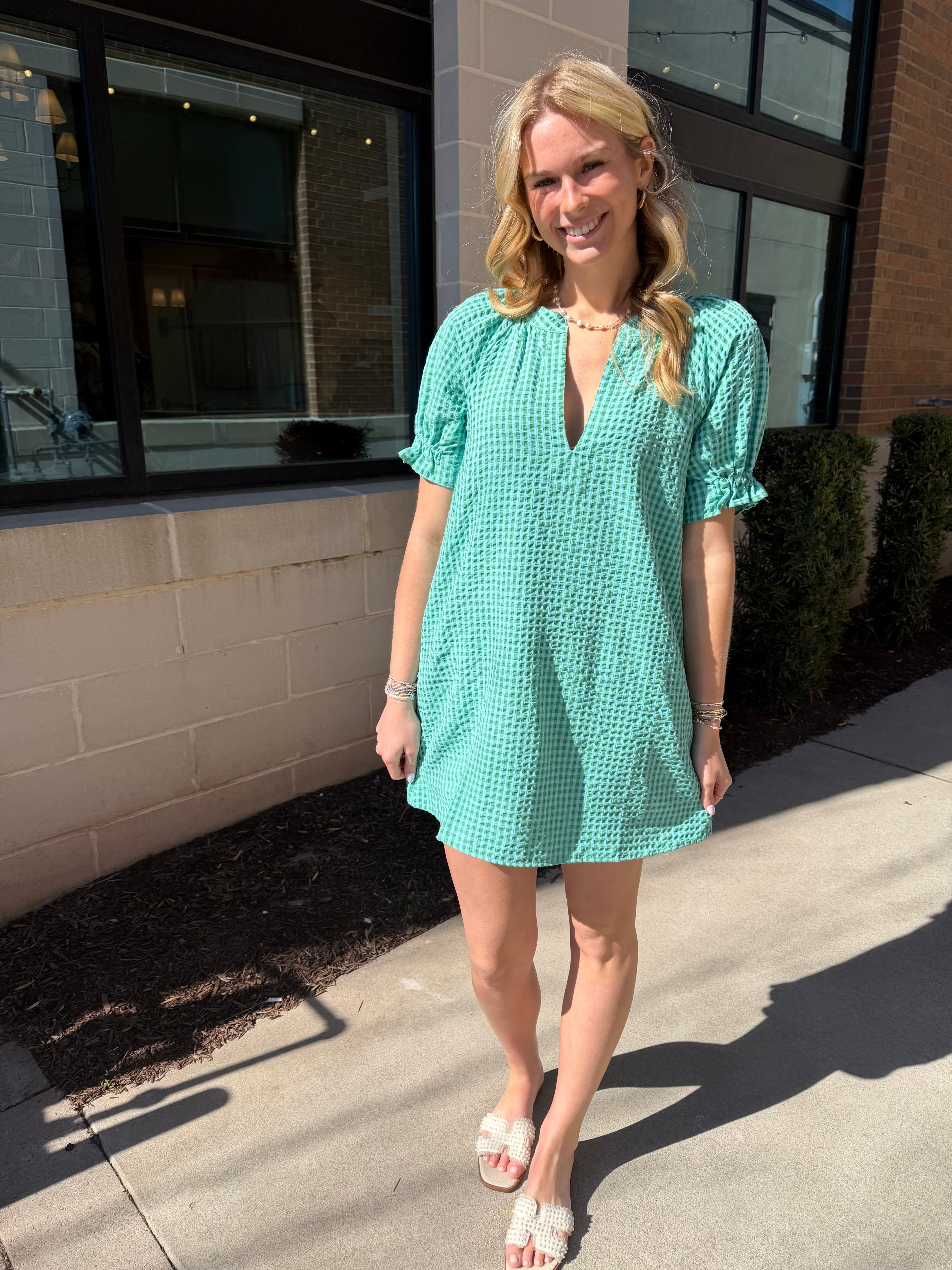 Natasha Dress Sea/Green