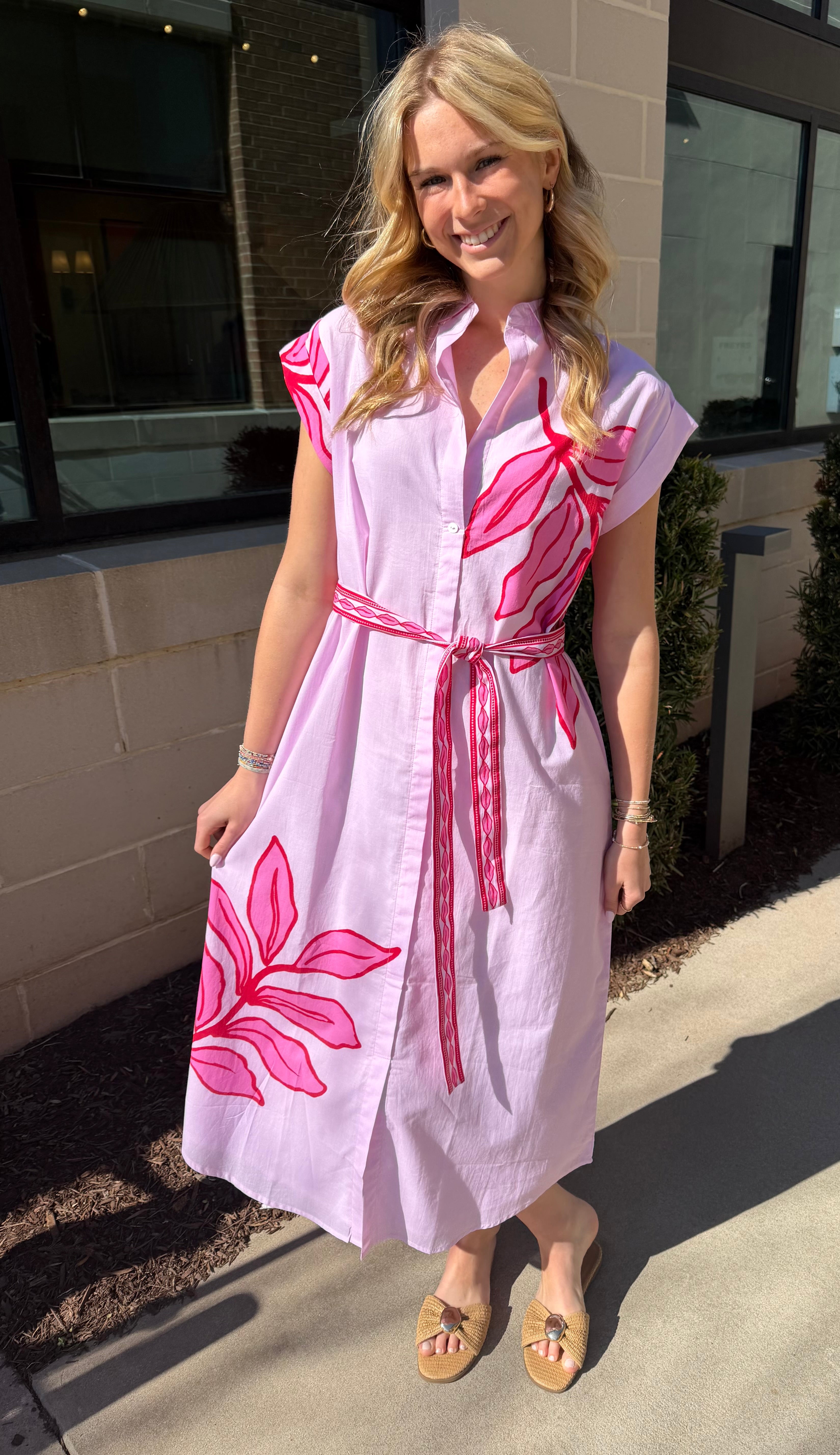 Paige Dress - Pink Elephant