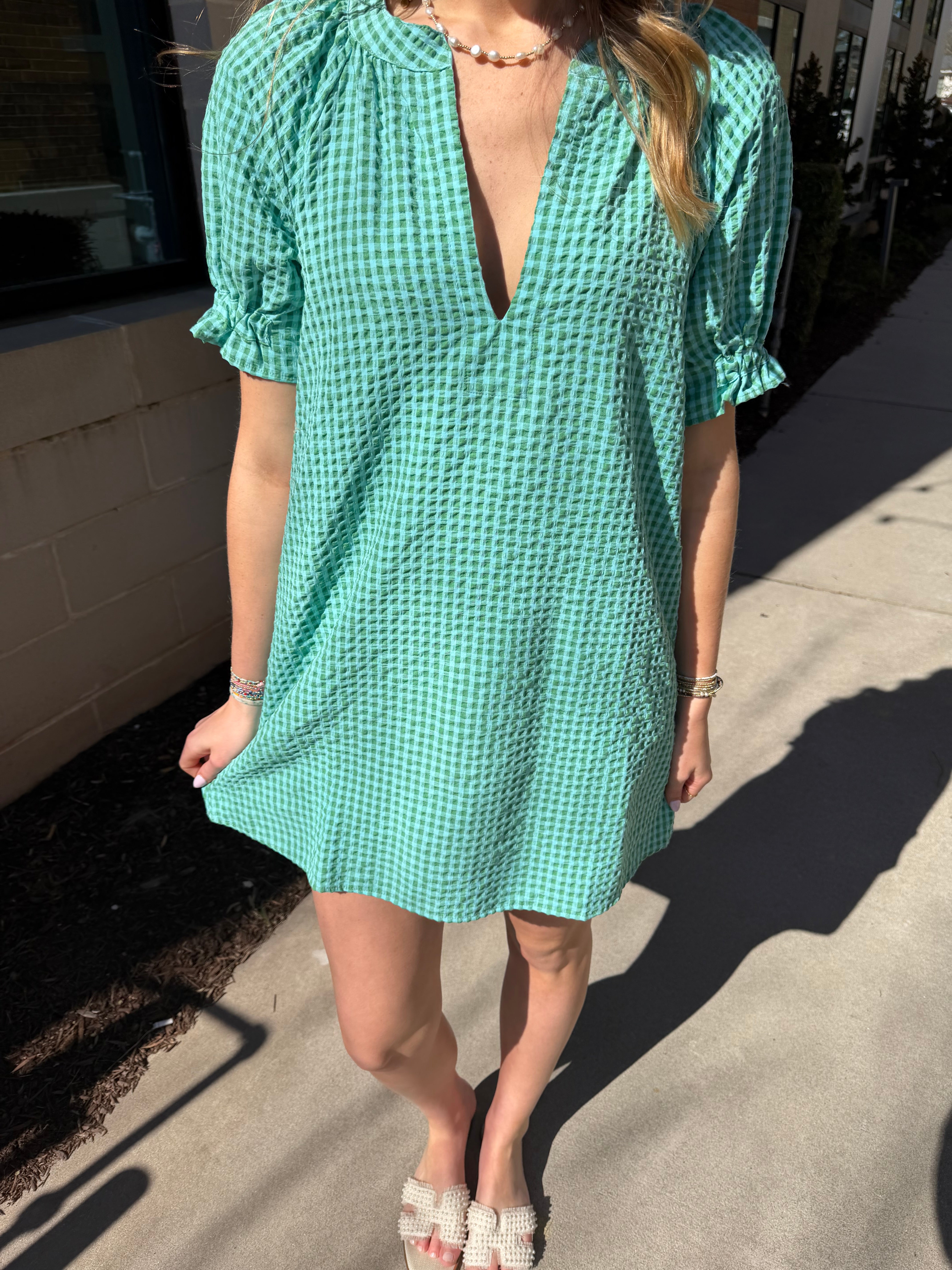 Natasha Dress Sea/Green