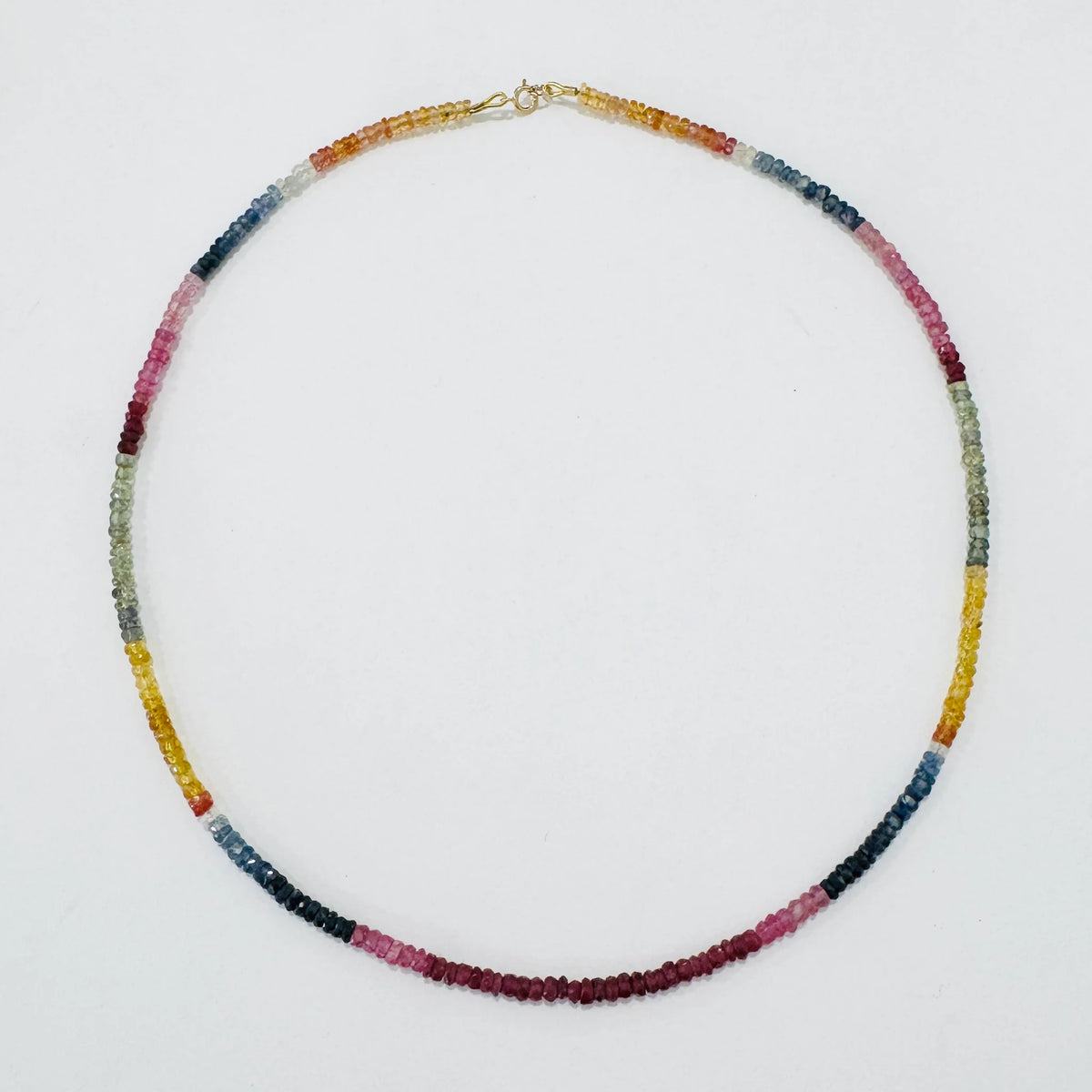 Autumn Shaded Sapphire Heishi Necklace