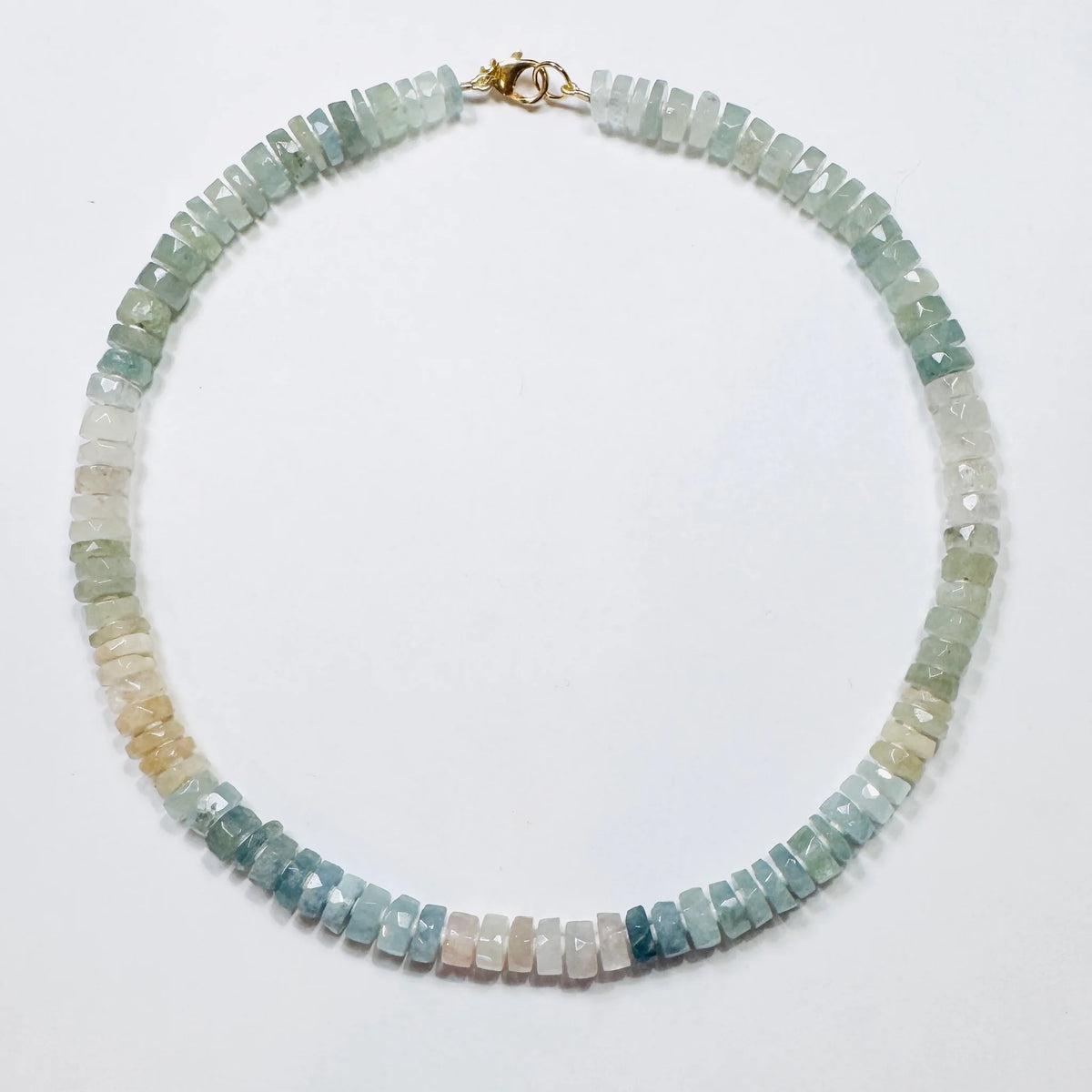 Milky Aquamarine Necklace with Spacers