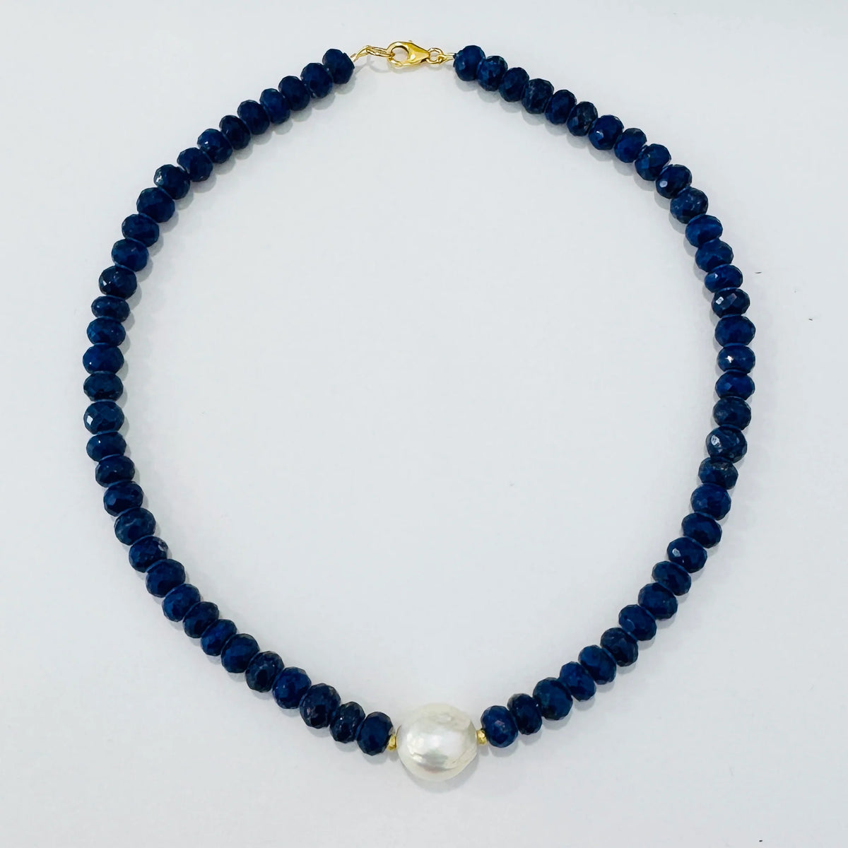 Lapis and Pearl Necklace