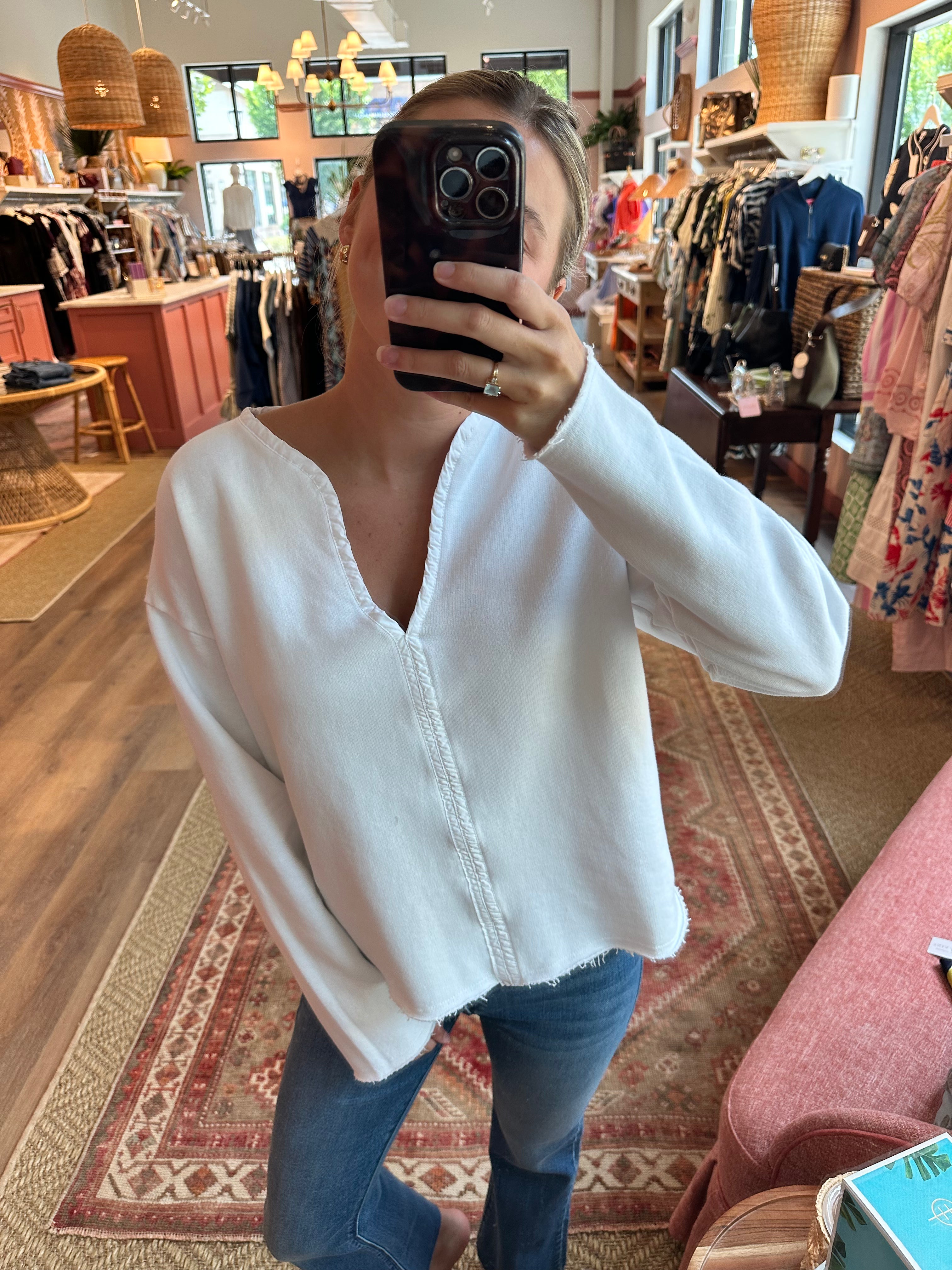 Thea Terry Top- White