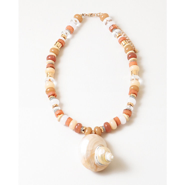 Neutral Mixed Seashell Necklace