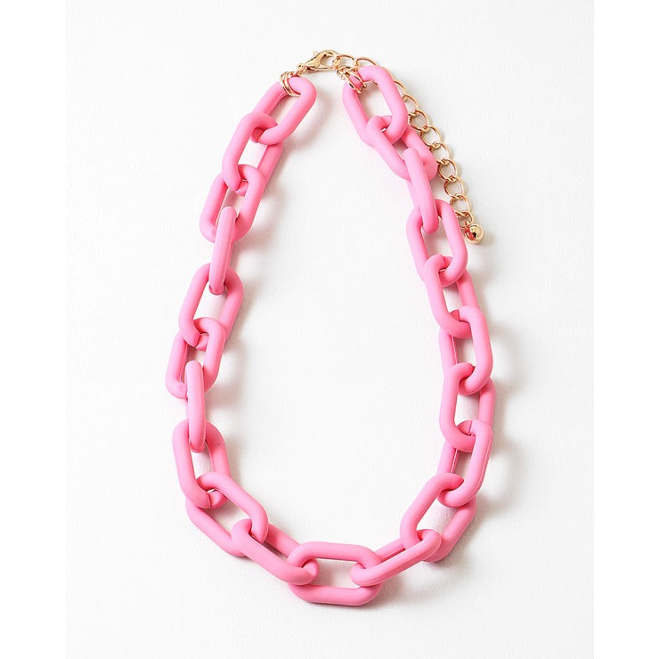 Pink Link Necklace