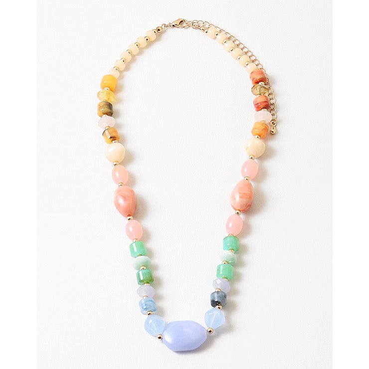 Pastel Mixed Beaded Necklace