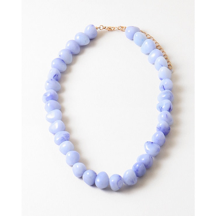 Blue Lace Beaded Necklace