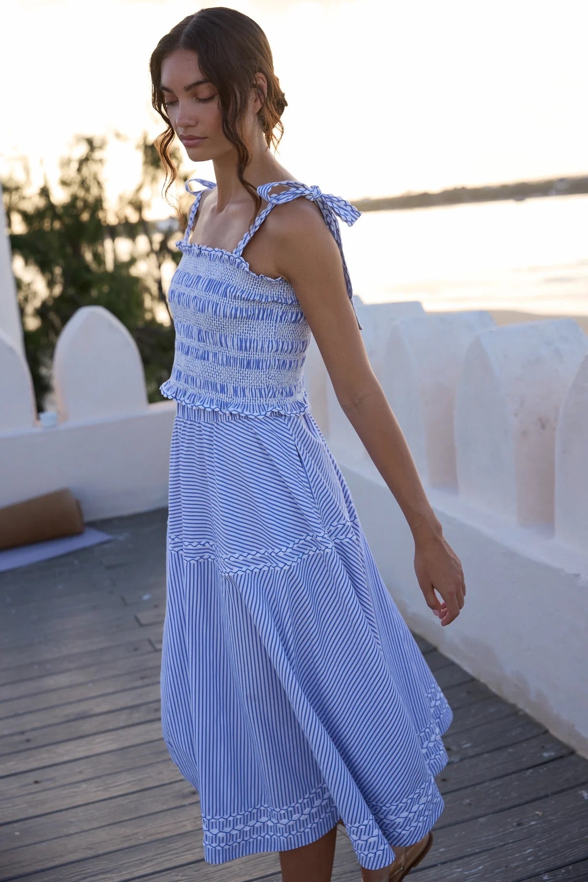 OLIVIA SKIRT- SCONSET BLUE