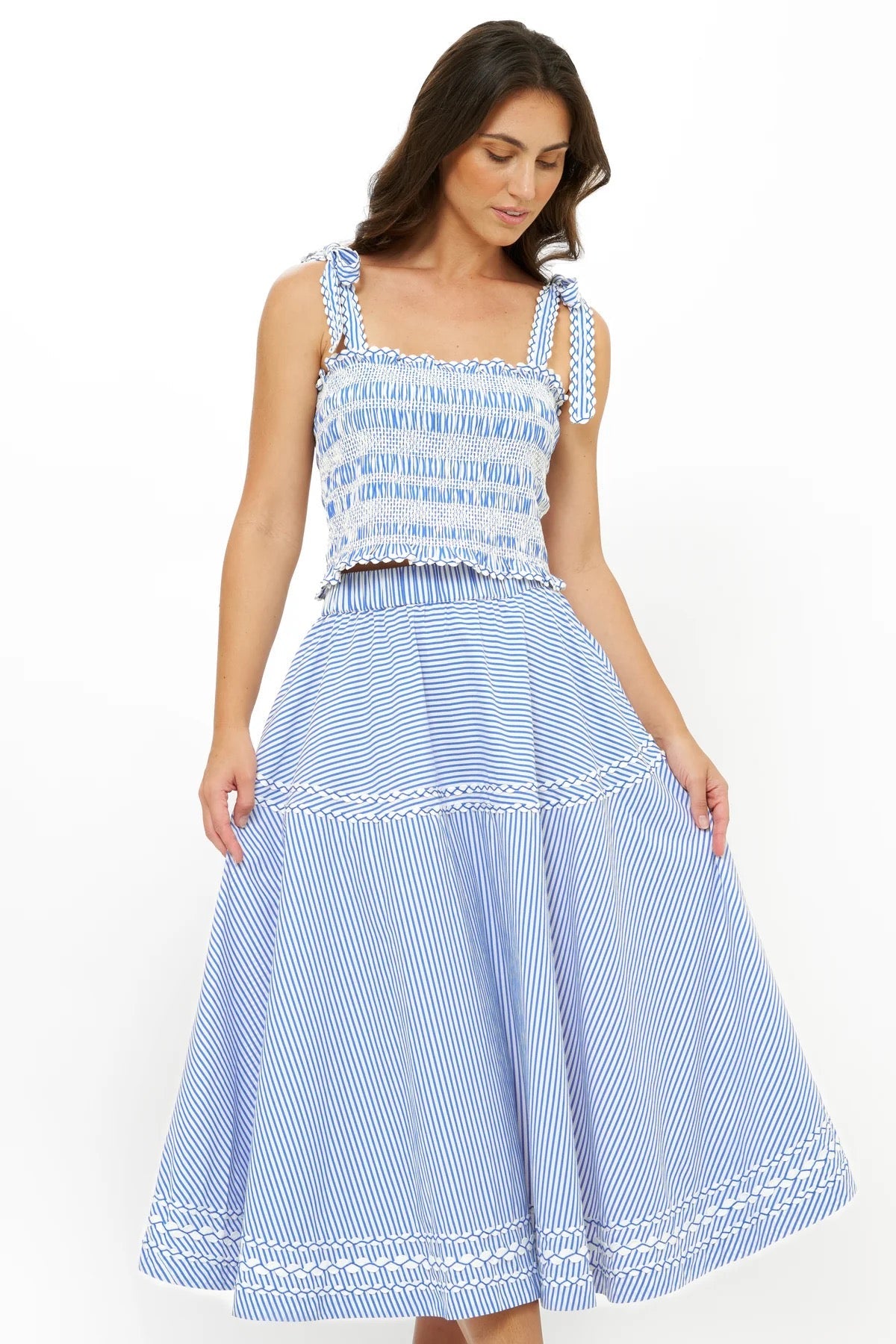 OLIVIA SKIRT- SCONSET BLUE