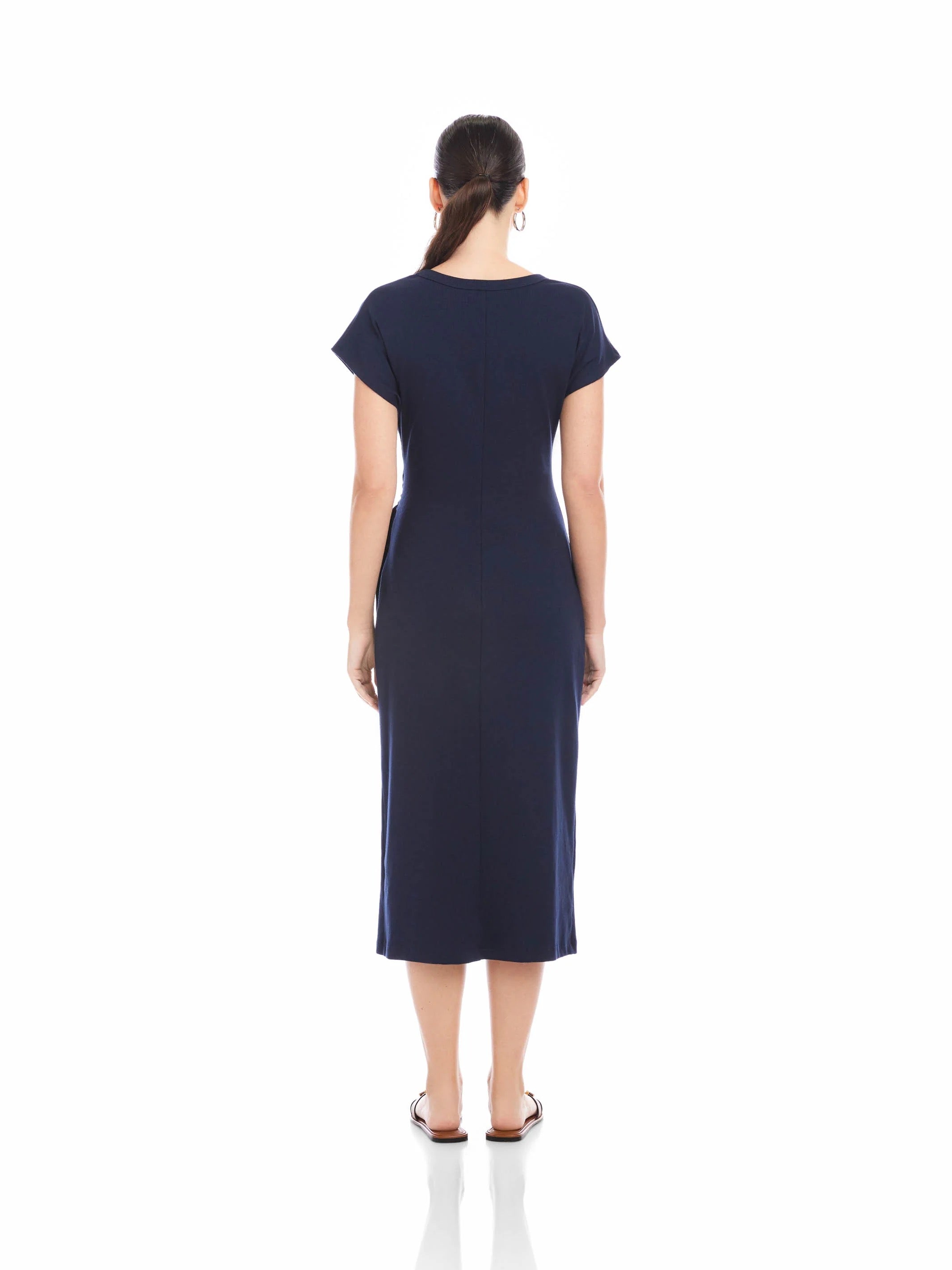 MARISSA SIDE-KNOT MIDI DRESS