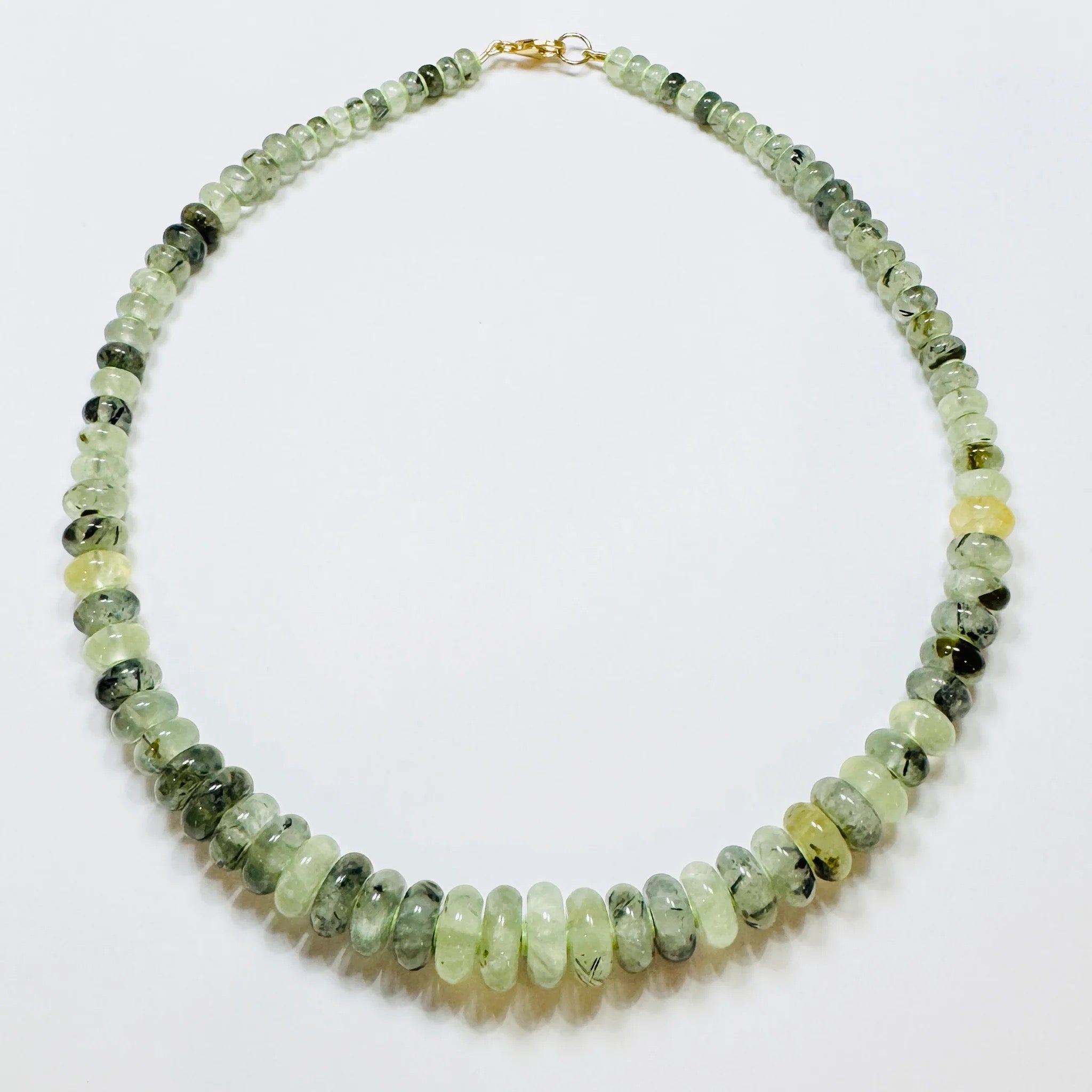 Graduated Prehnite Necklace