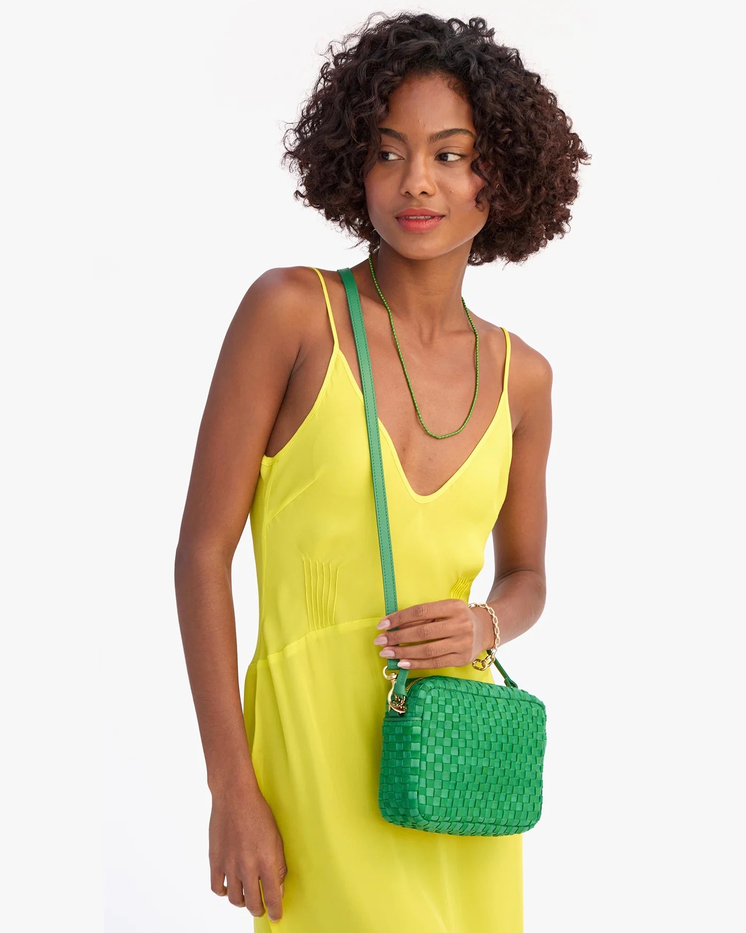 Midi Sac - Grass Woven Checker