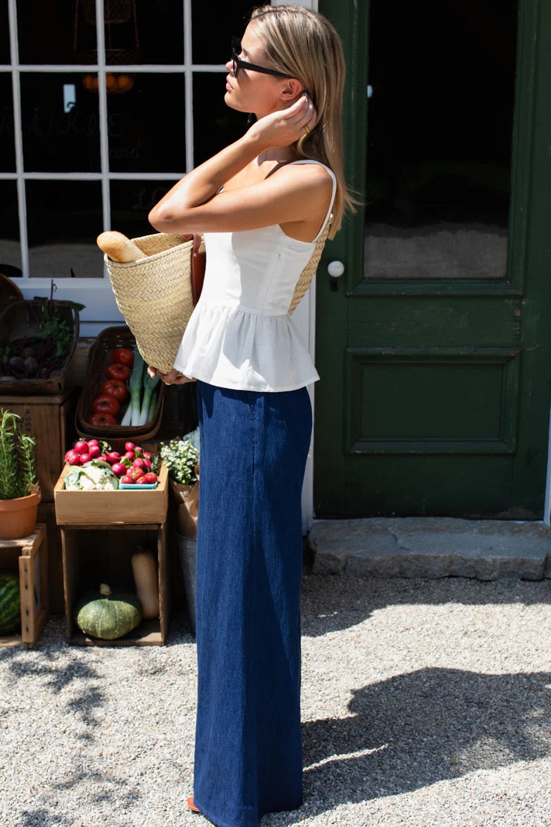 TULIP TROUSER - INDIGO HEMP ORGANIC