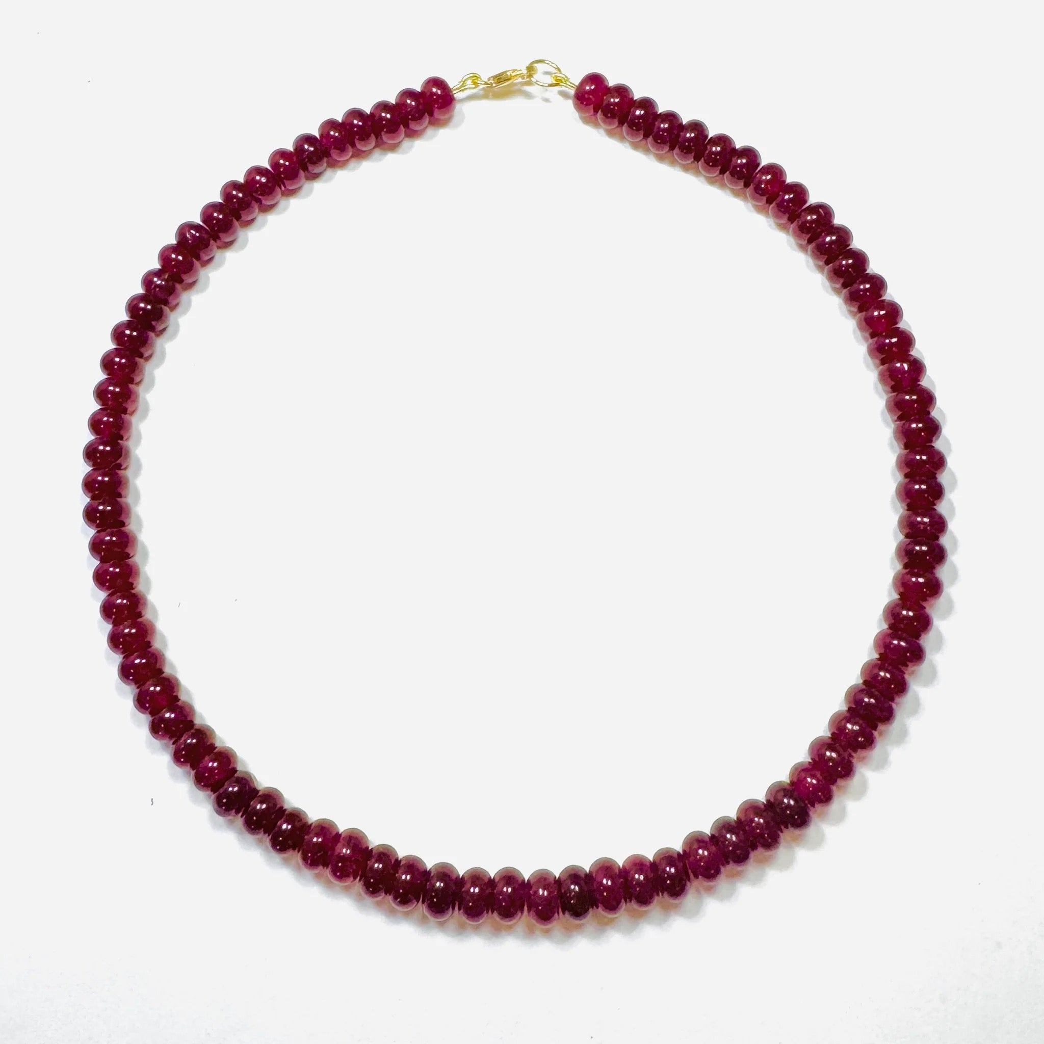 Garnet Colored Agate Candy Necklace