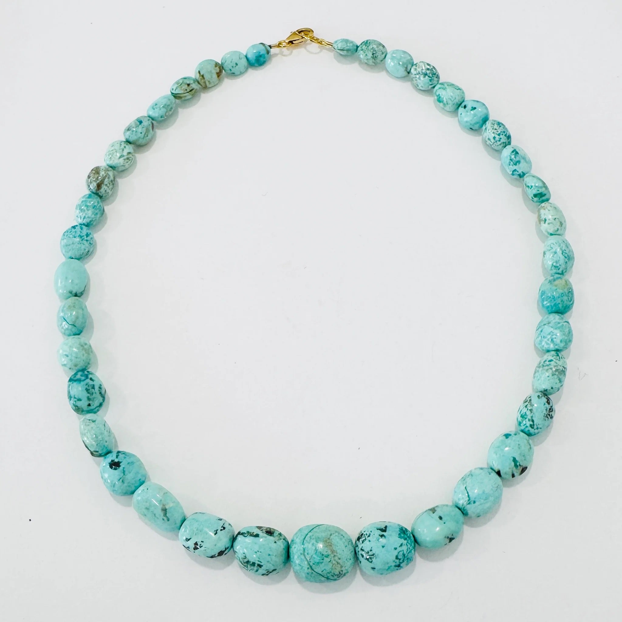 Graduated Turquoise Nugget Necklace