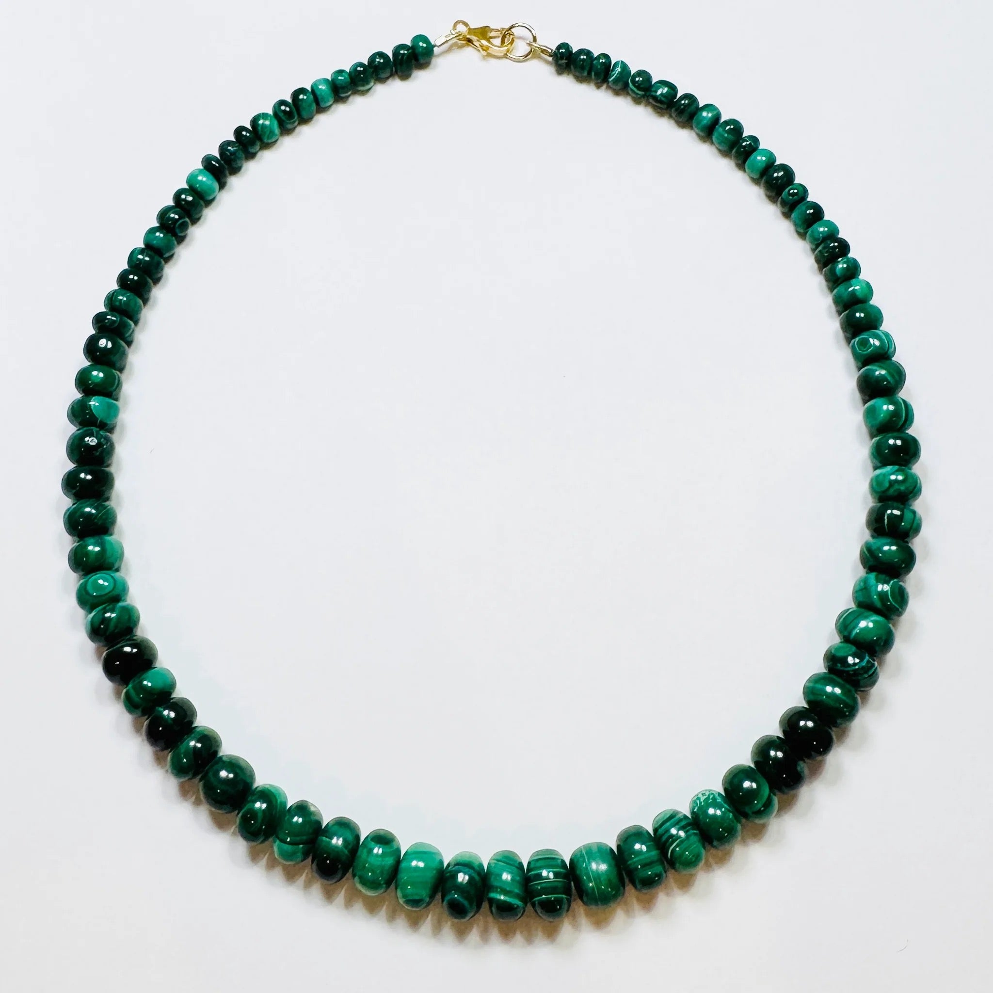 Malachite Candy Necklace, Graduated