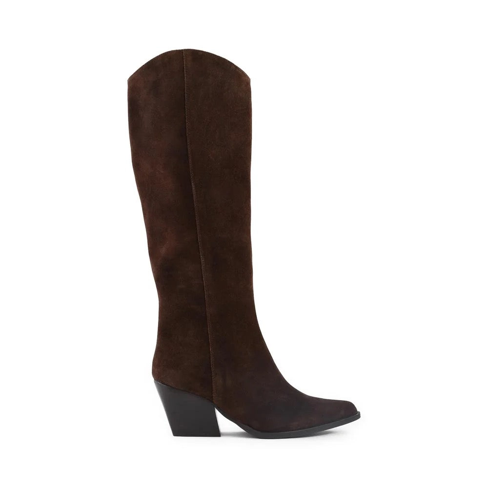 Begging You Tall Boot Brown Suede