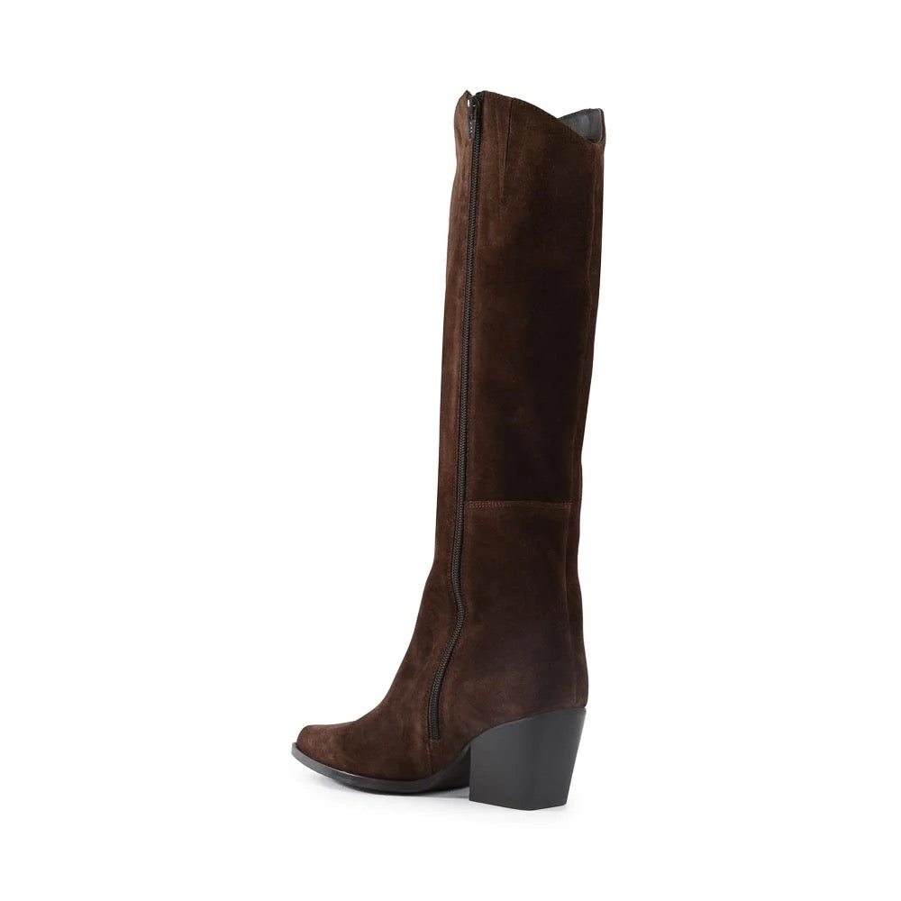 Begging You Tall Boot Brown Suede