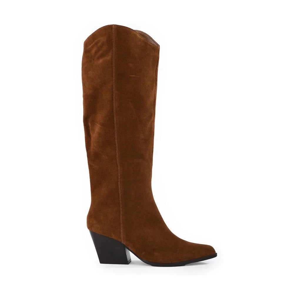 Begging You Tall Boot Brown Suede