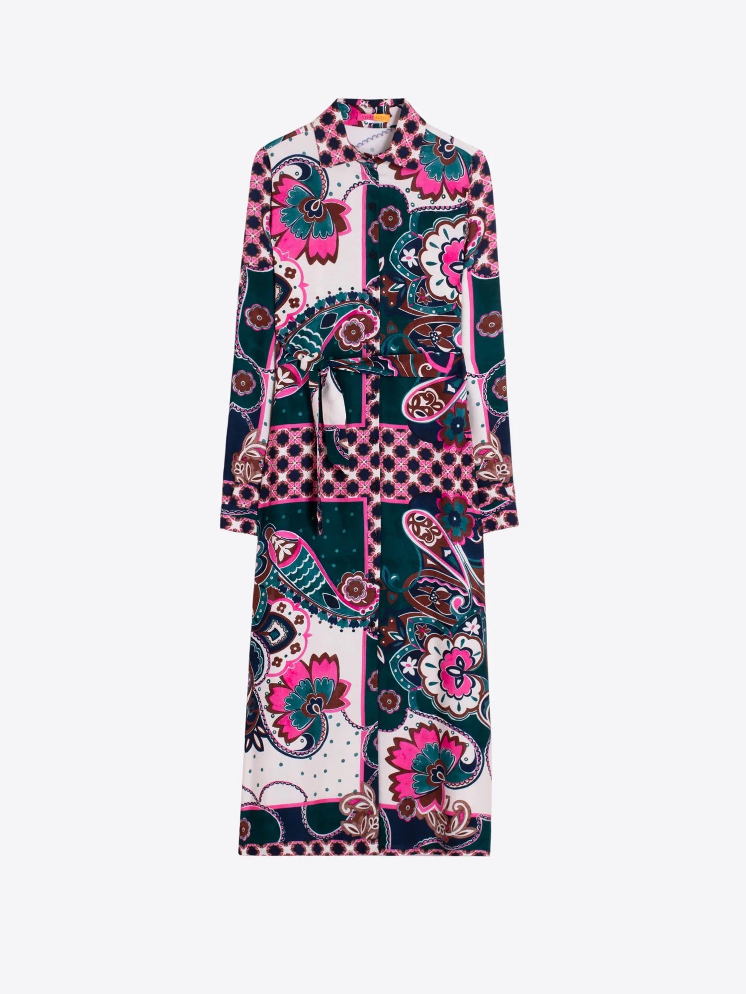 Long Sleeve Shirt Dress- Floral