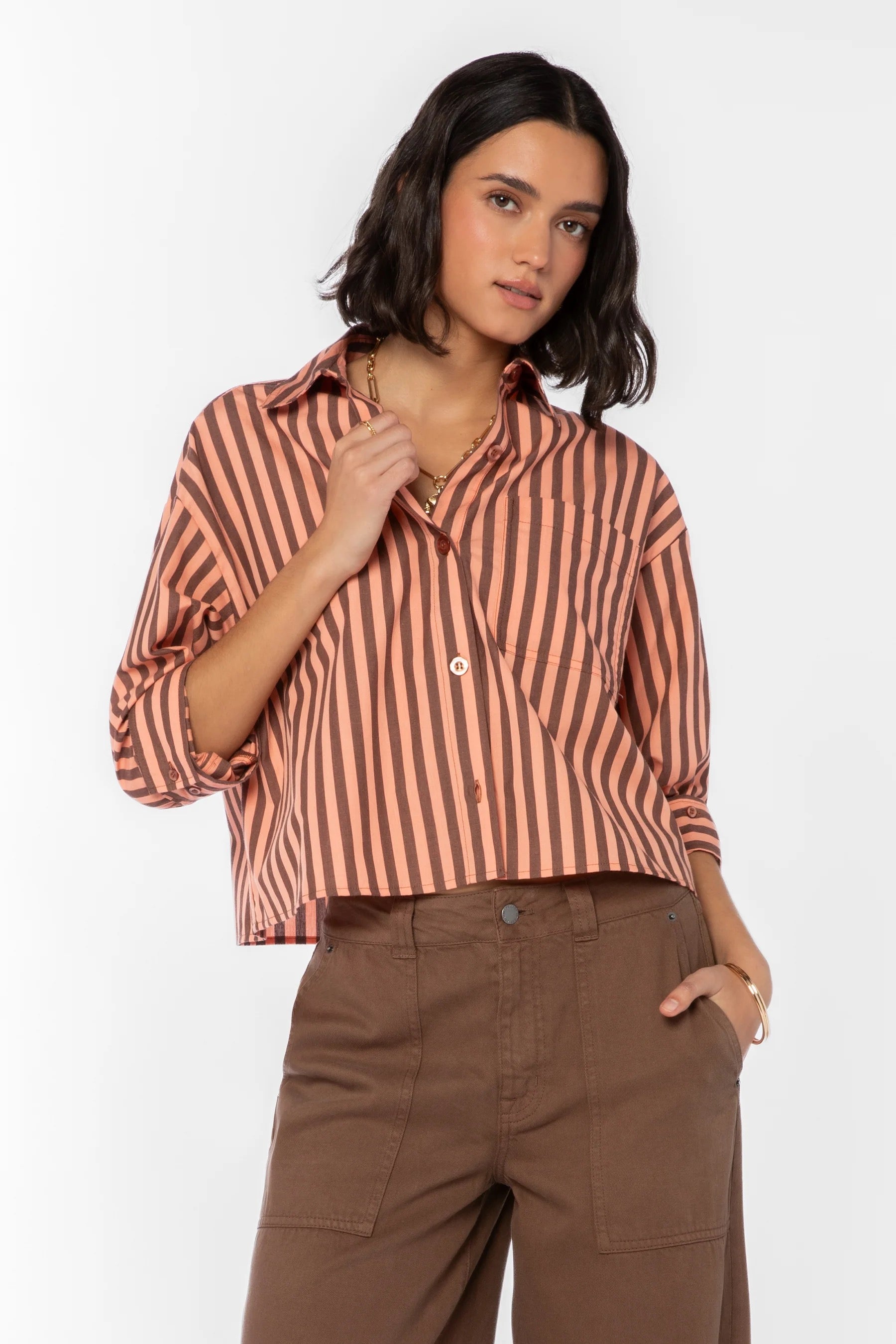 Stormi Top- Coral Tamarind