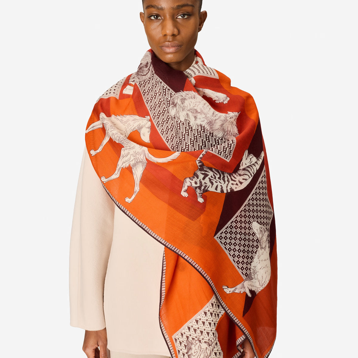 Scarf 70 - Les Cheris - Red