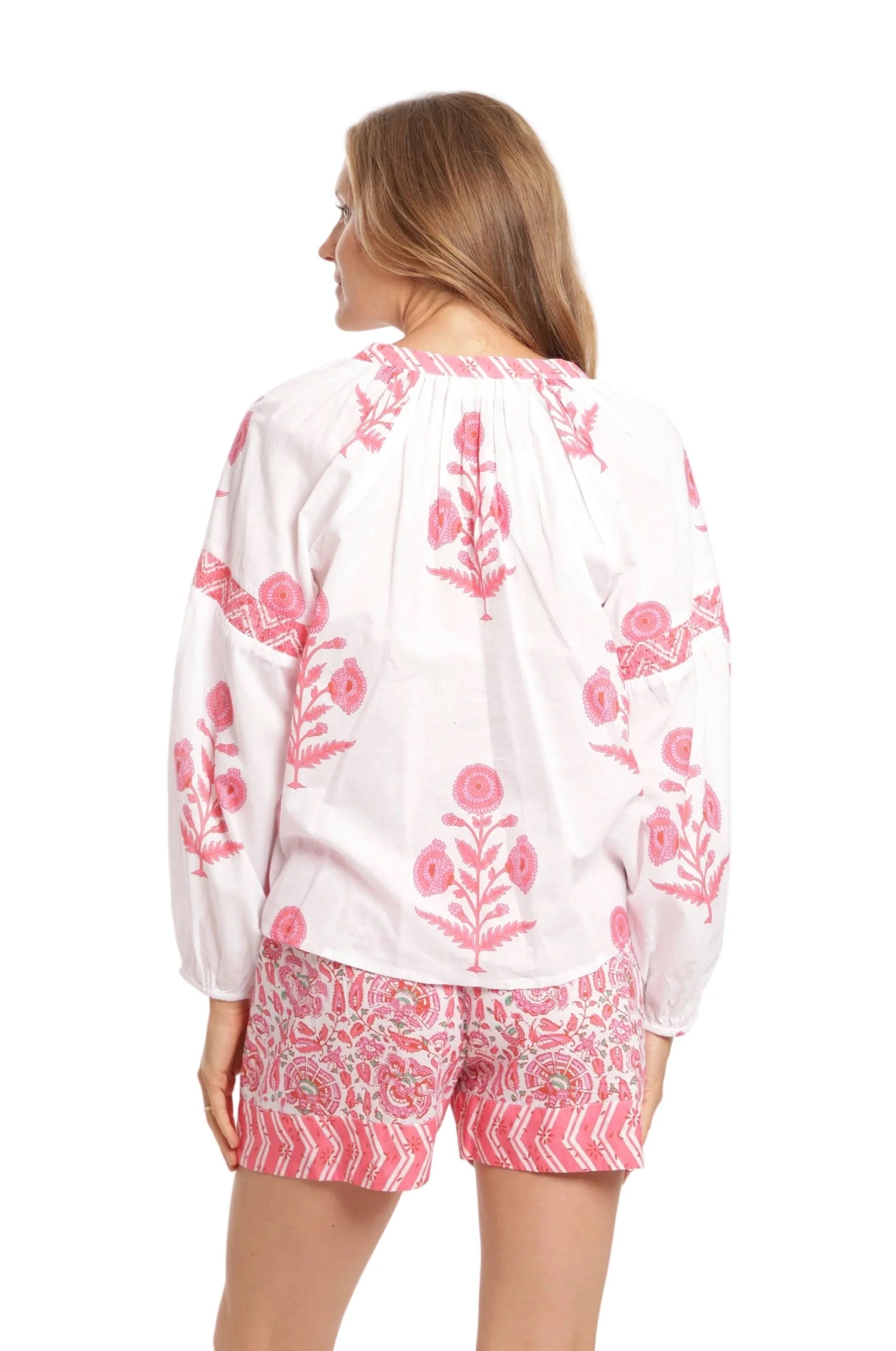 Carlie Blouse - Cherry Pink
