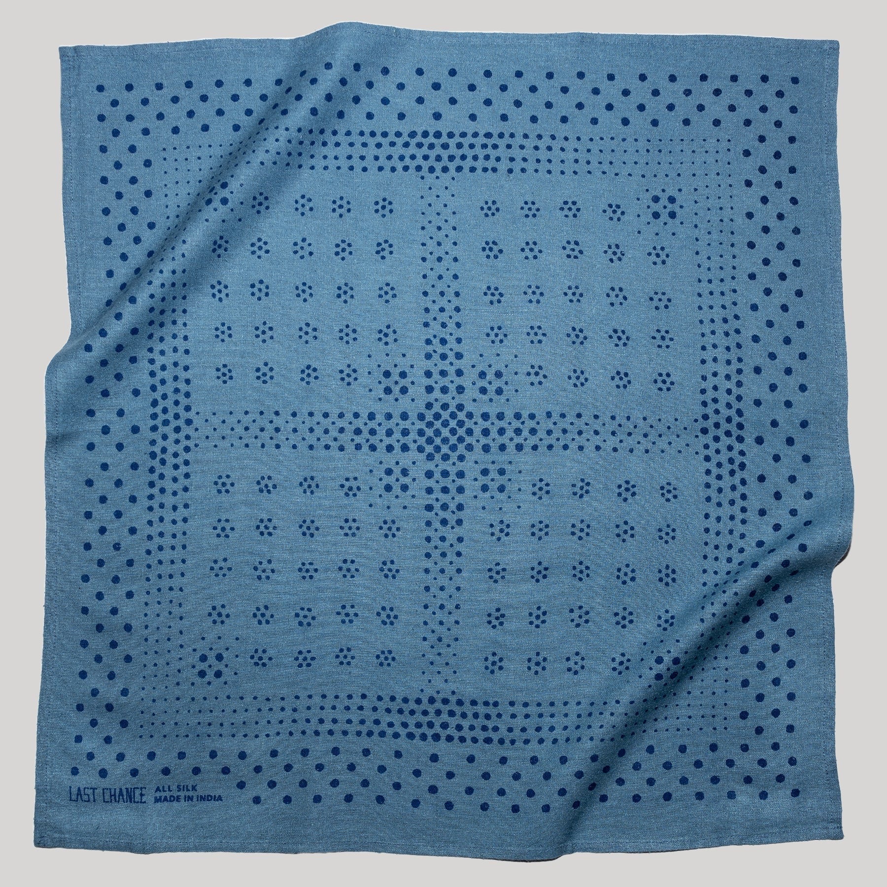 Natural Dye Silk Bandana | Indigo