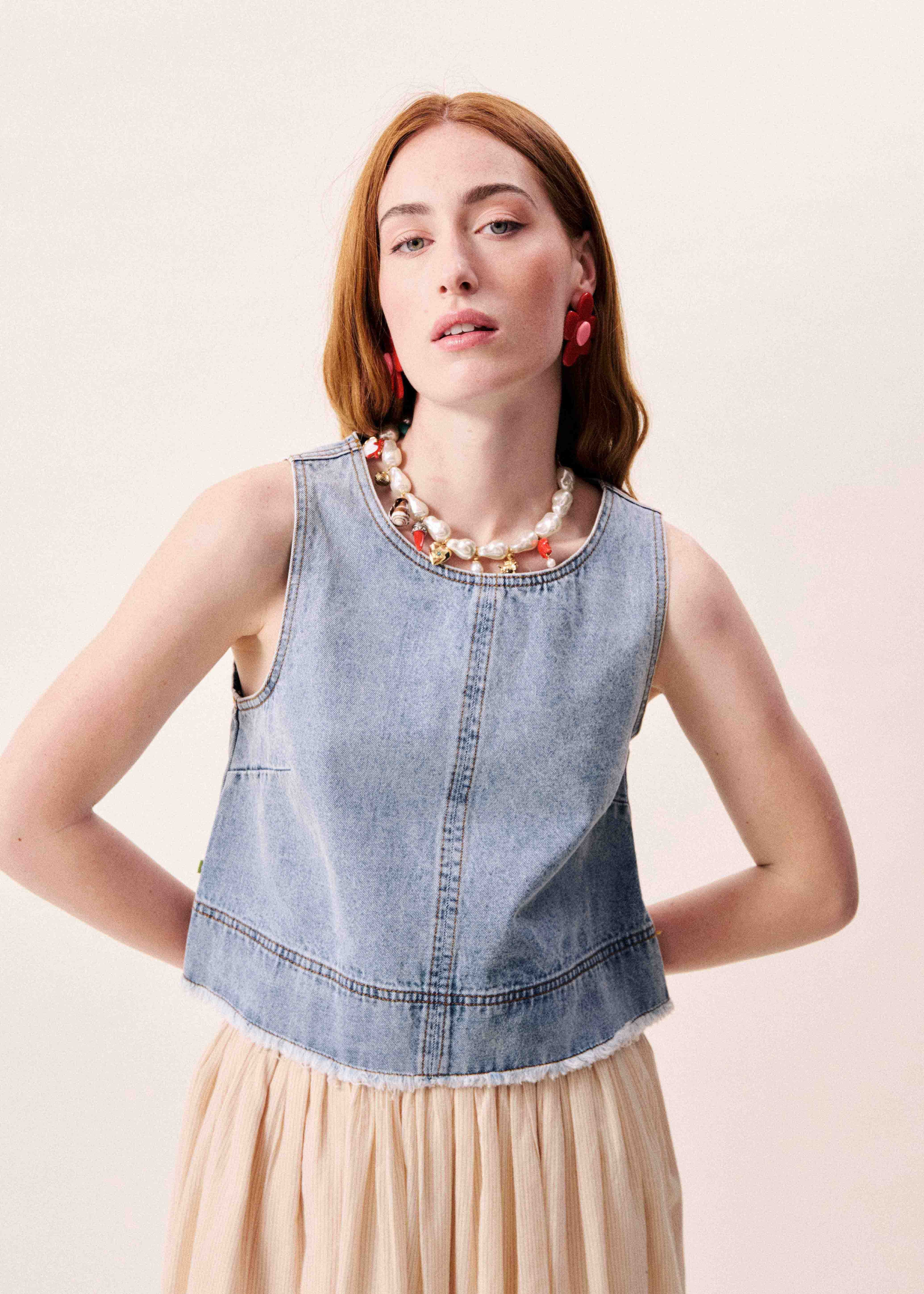 Aqualina Top Blue Jean